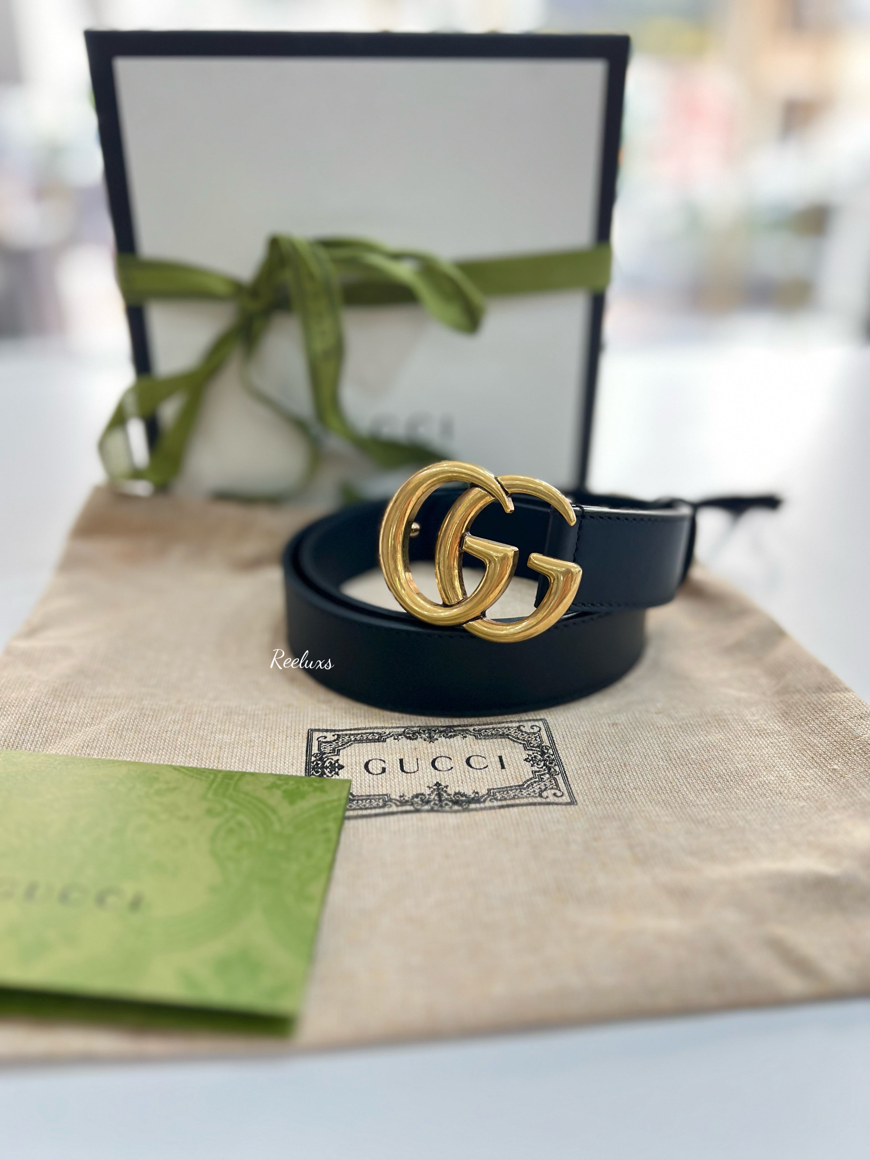 GUCCI GG Marmont Leather Belt