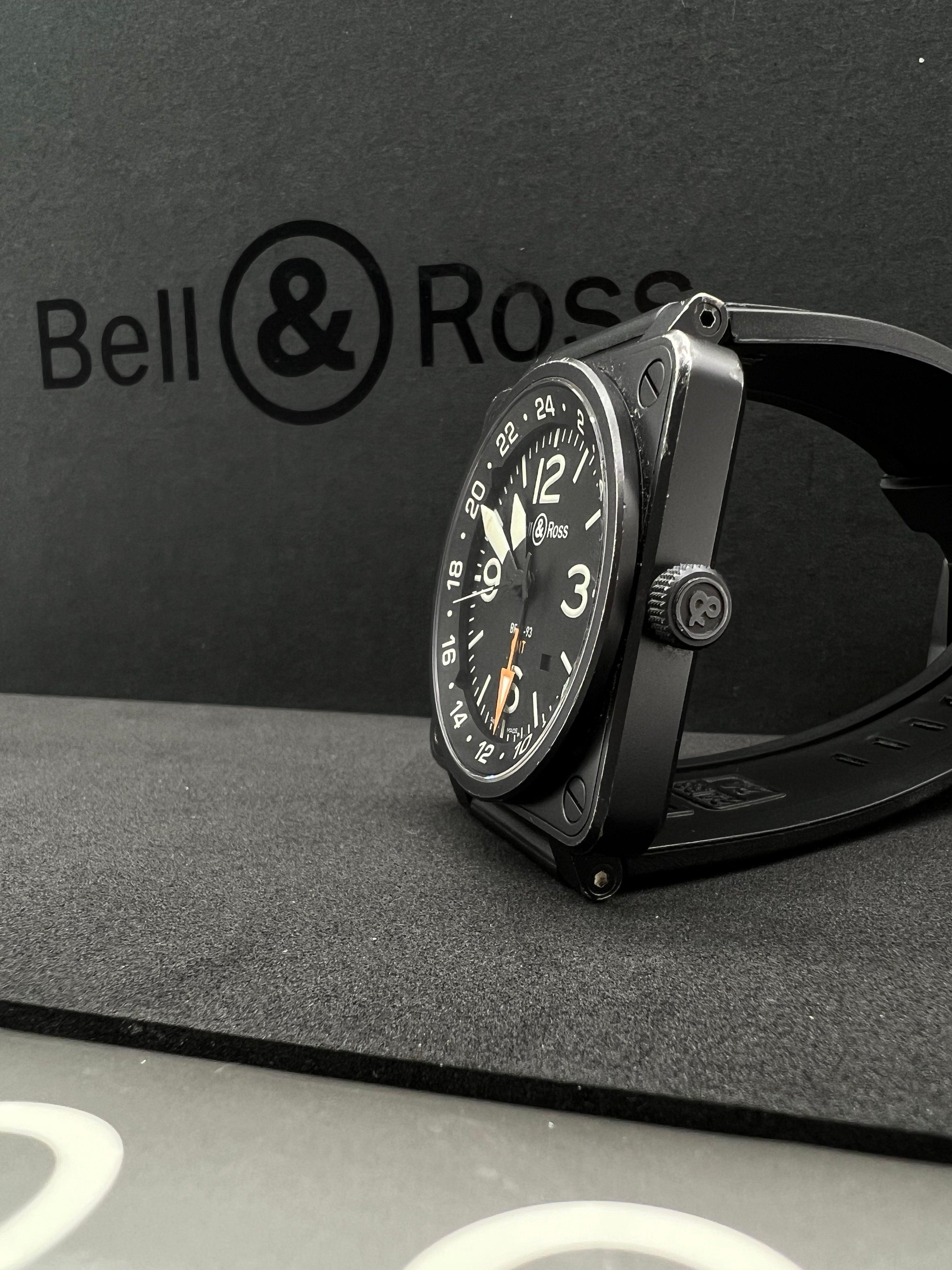BELL & ROSS BR0193 Black PVD GMT 46mm Automatic Watch - Reeluxs