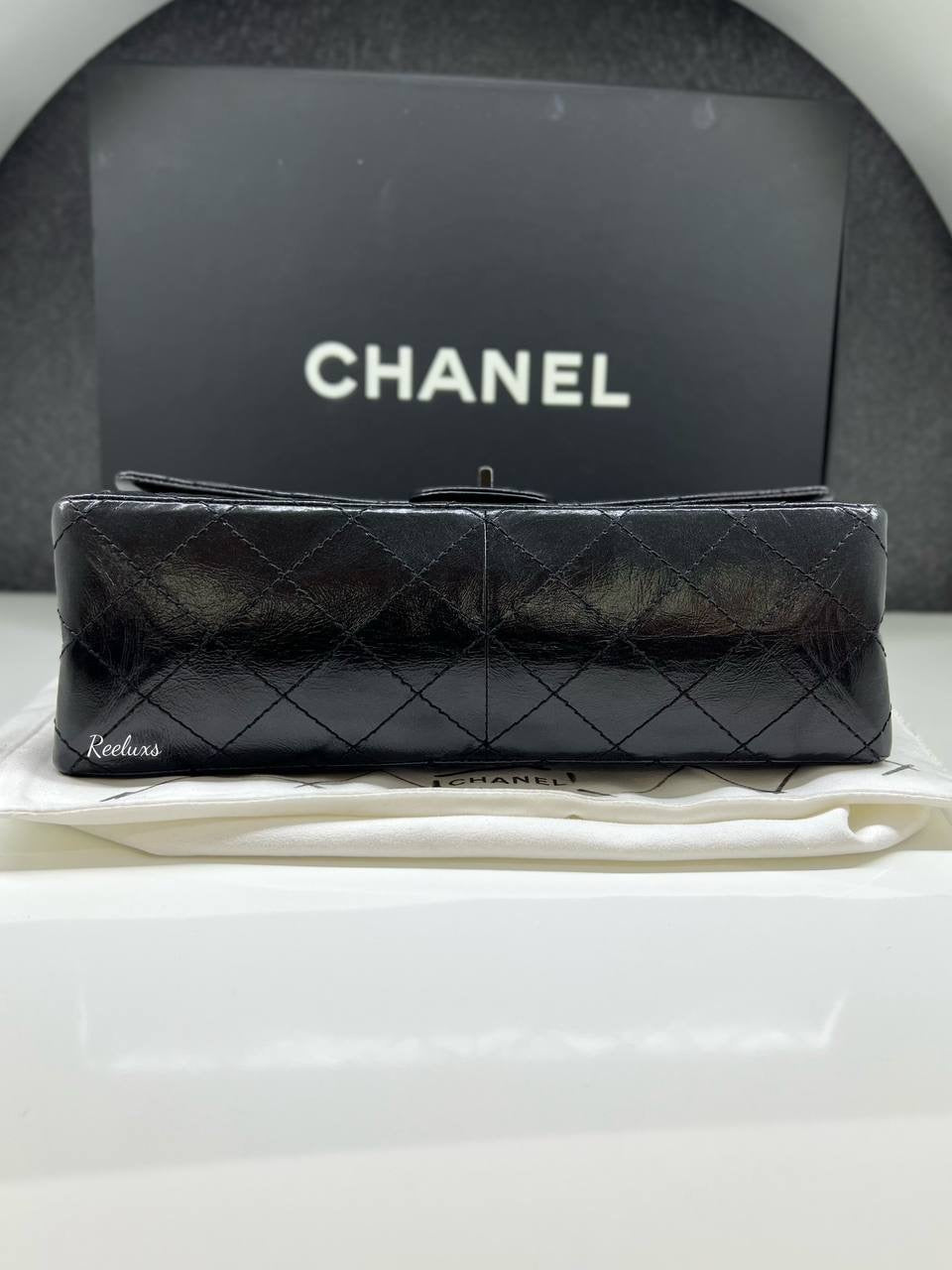 FULLSET CHANEL 2.55 Reissue Glazed Calf - Skin Leather Shoulder Flap Bag