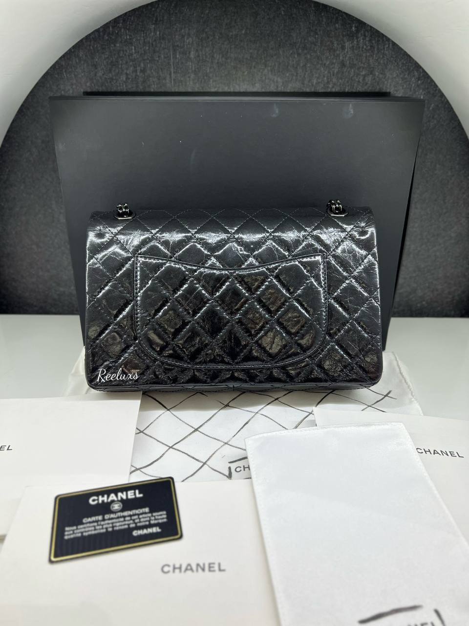 FULLSET CHANEL 2.55 Reissue Glazed Calf - Skin Leather Shoulder Flap Bag