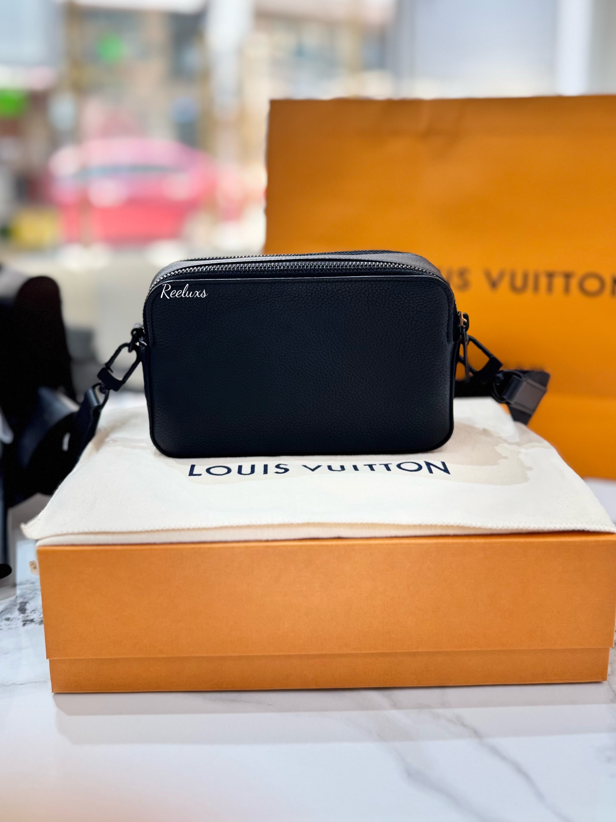 FULL SET LOUIS VUITTON LV Alpha Wearable Wallet Black Crossbody Bag ( NFC )