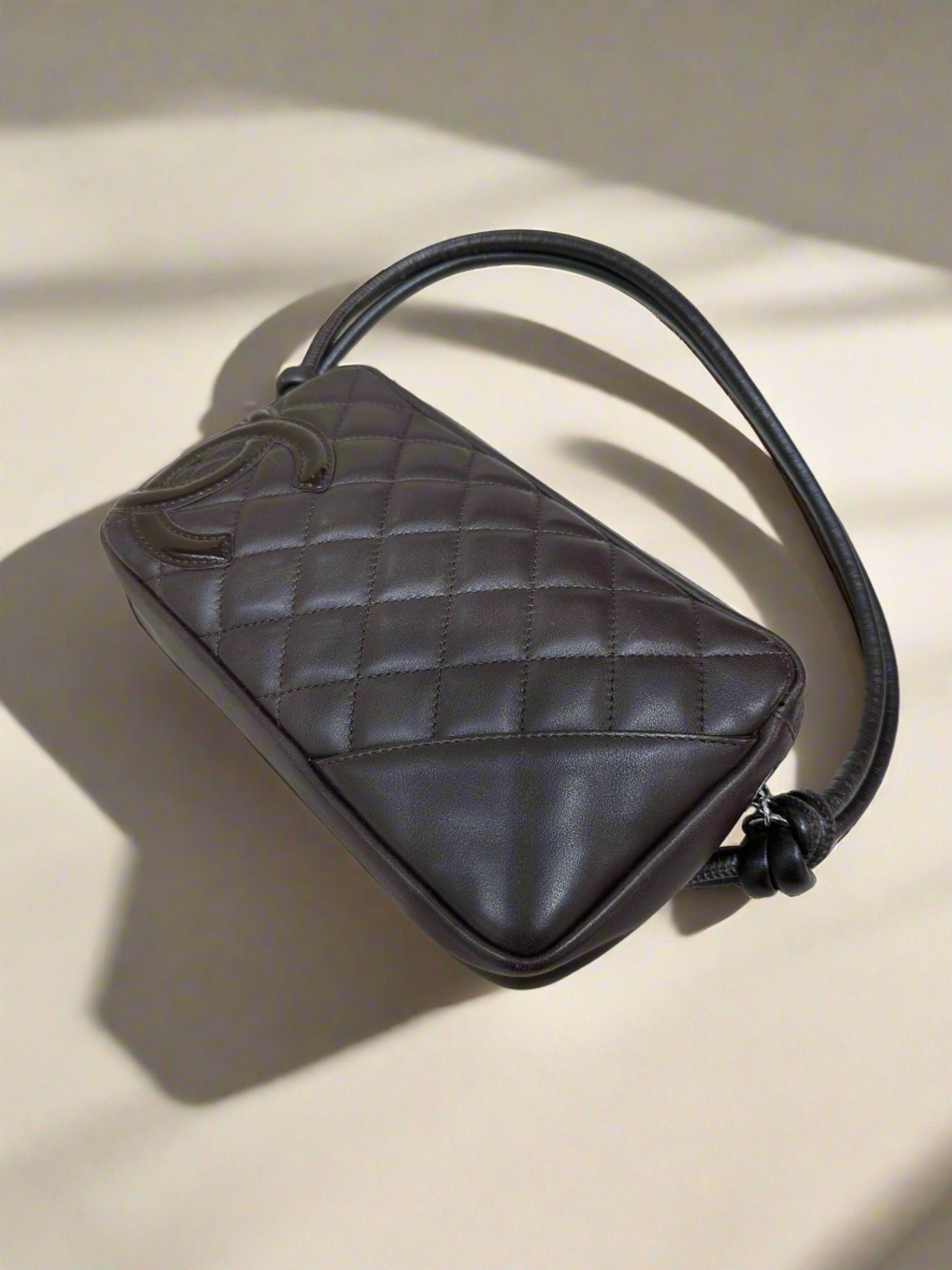 CHANEL Cambon Ligne Handbag Brown Calfskin - Reeluxs