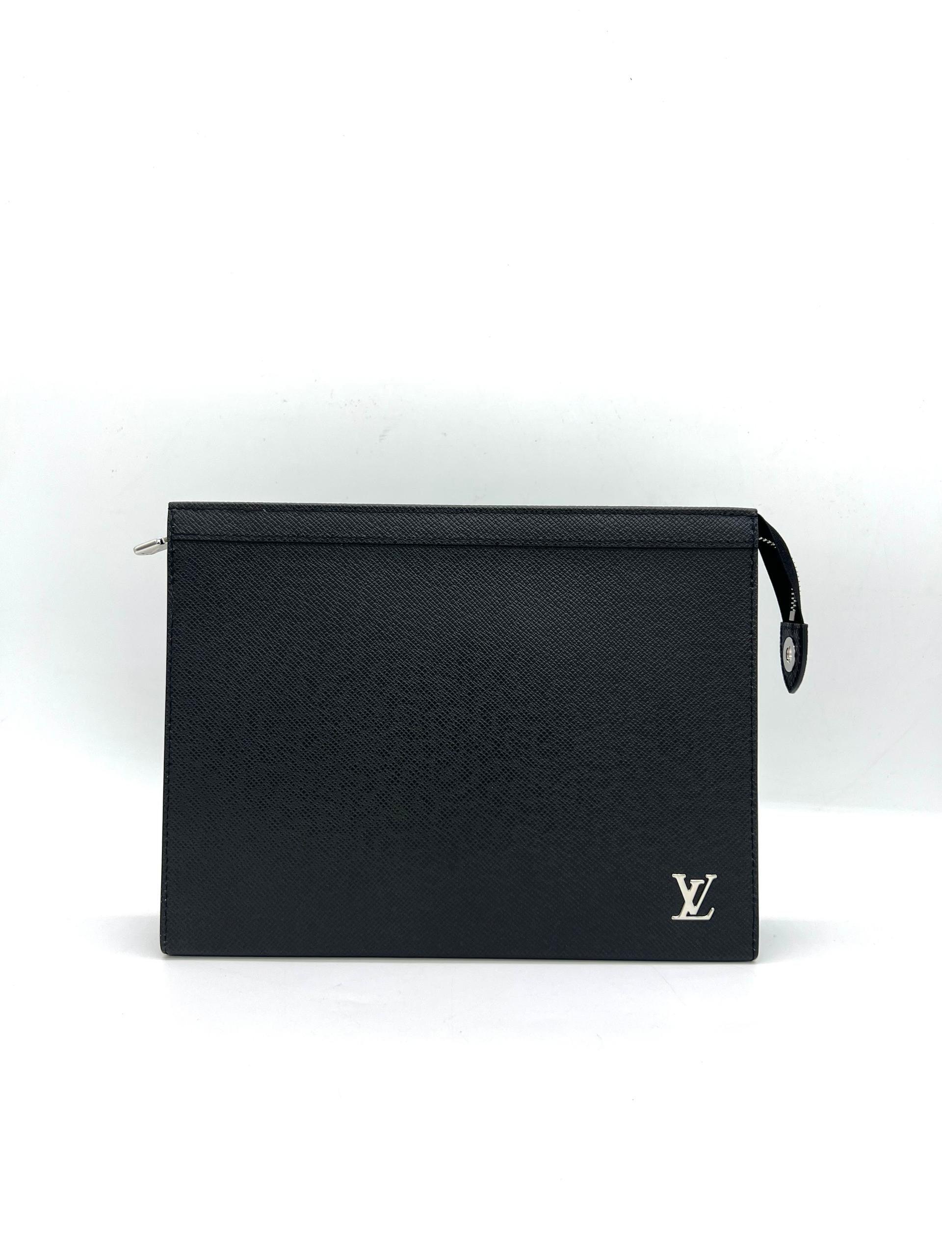 Full Set LOUIS VUITTON Pochette Voyage Leather Men's Clutch - Reeluxs