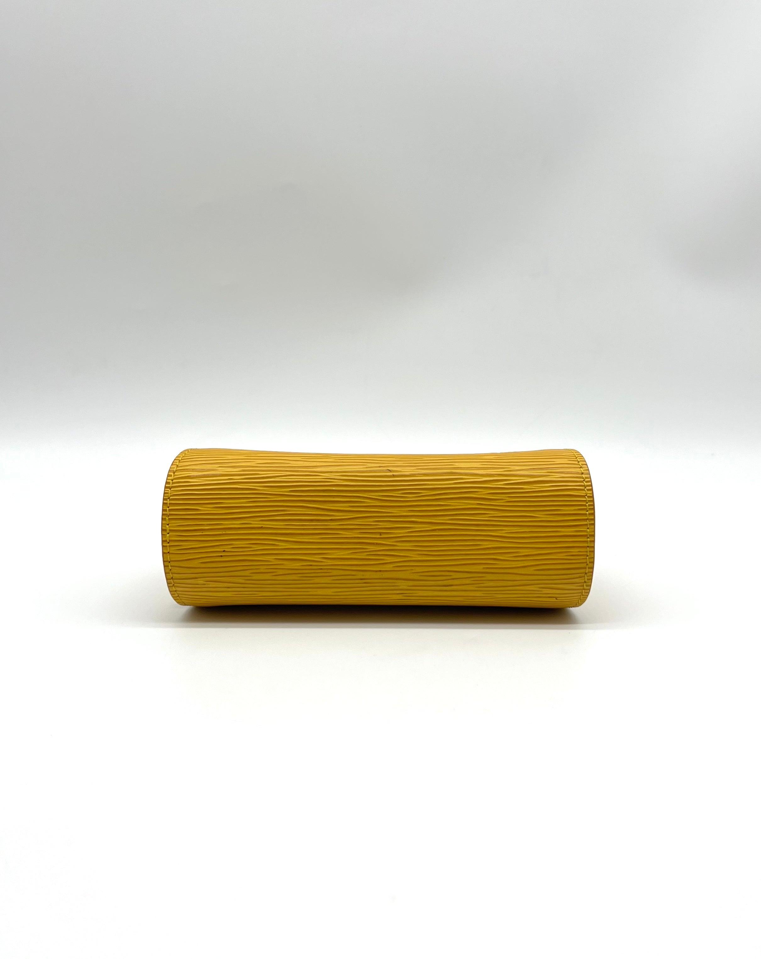 Authentic Louis Vuitton Epi Dauphine Cosmetic Pouch Yellow - Reeluxs