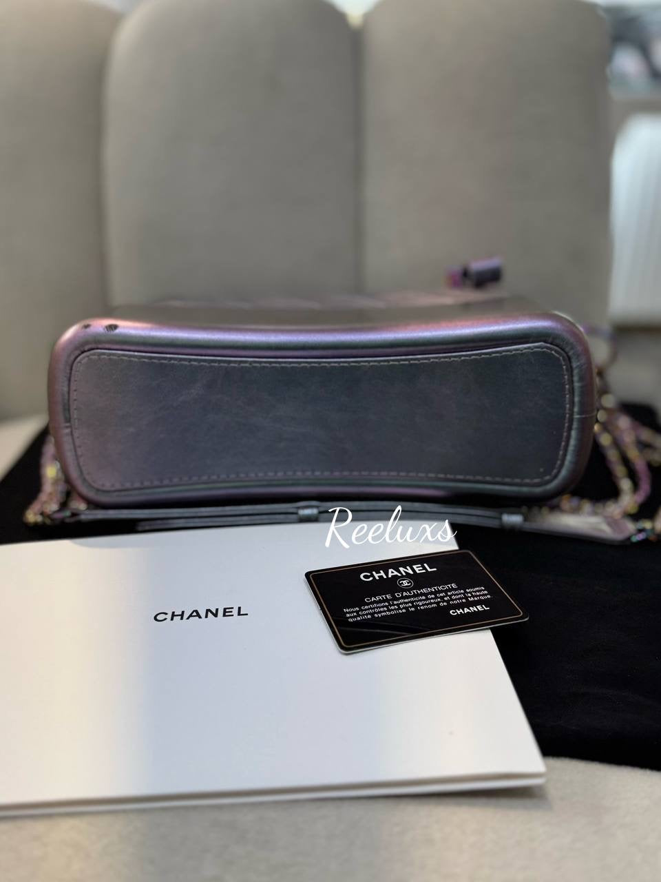 CHANEL Gabrielle  Hobo Iridescent Rainbow Shoulder Bag