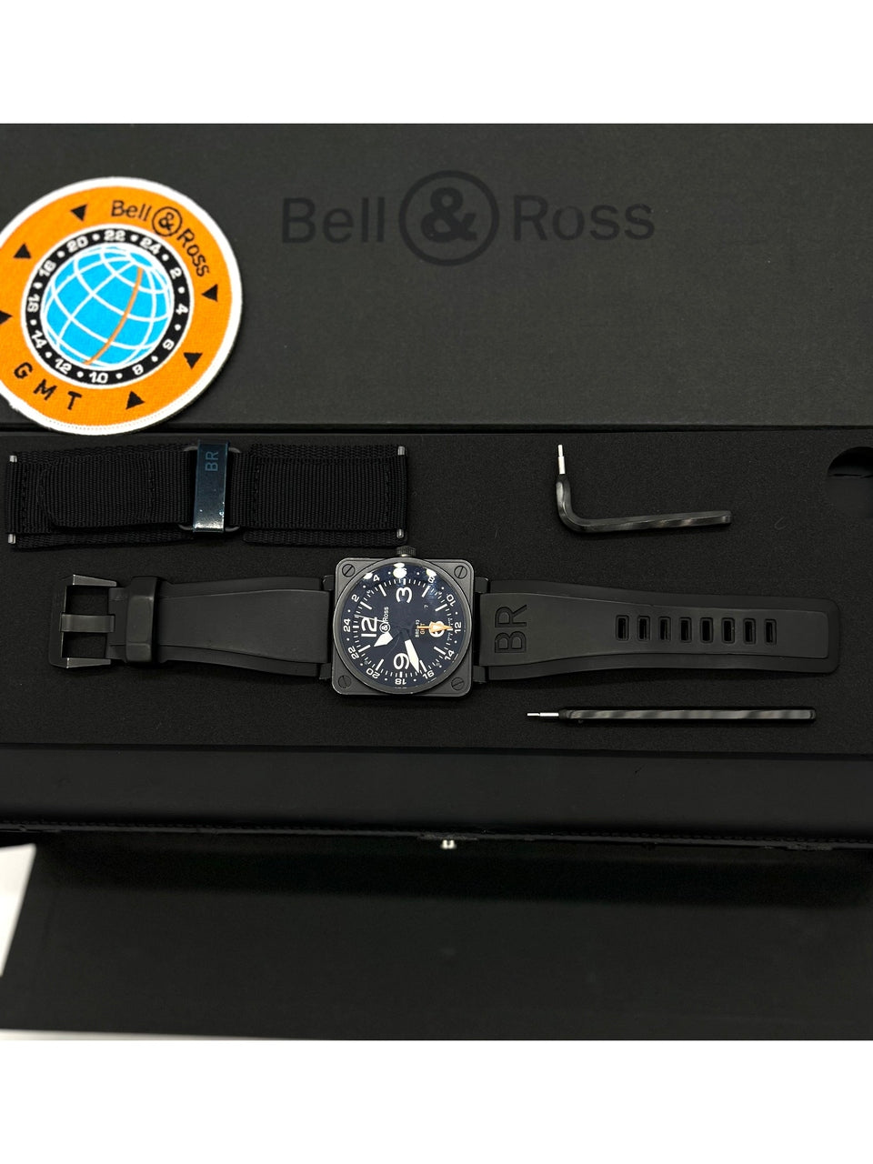 BELL & ROSS BR0193 Black PVD GMT 46mm Automatic Watch - Reeluxs
