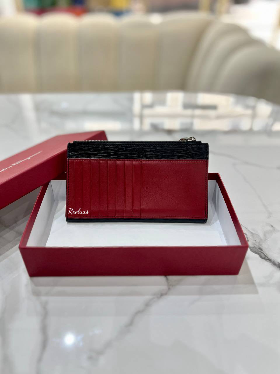 SALVATORE FERRAGAMO Burgundy Wallet With Logo