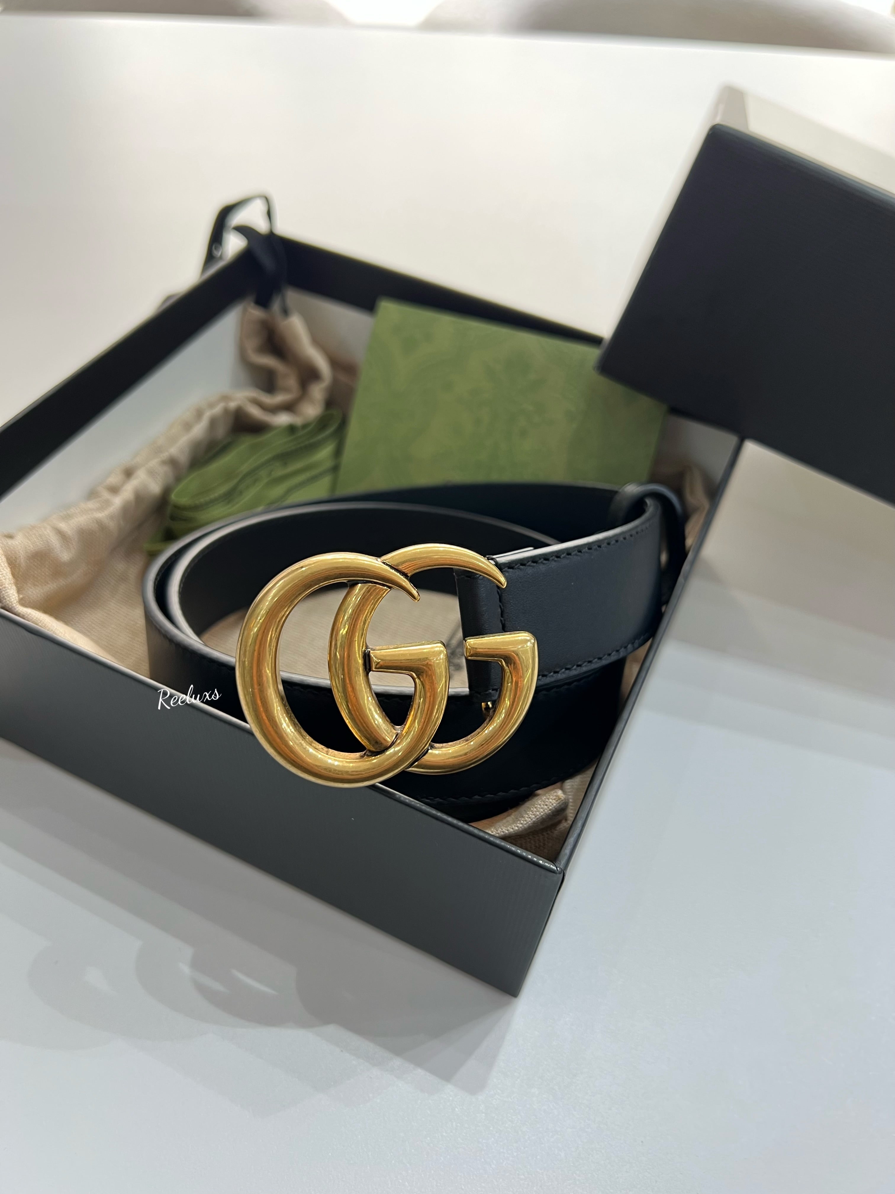 GUCCI GG Marmont Leather Belt