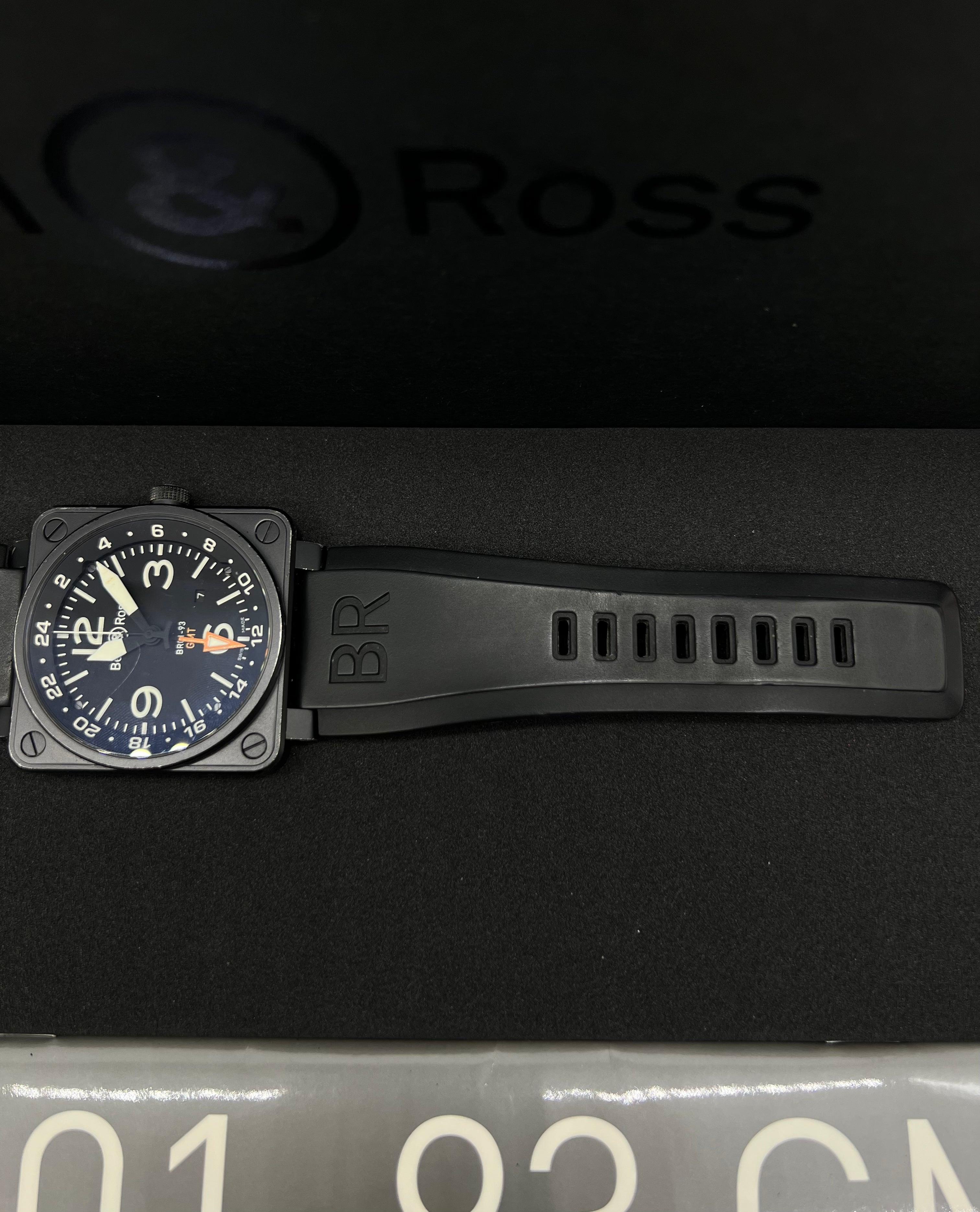 BELL & ROSS BR0193 Black PVD GMT 46mm Automatic Watch - Reeluxs
