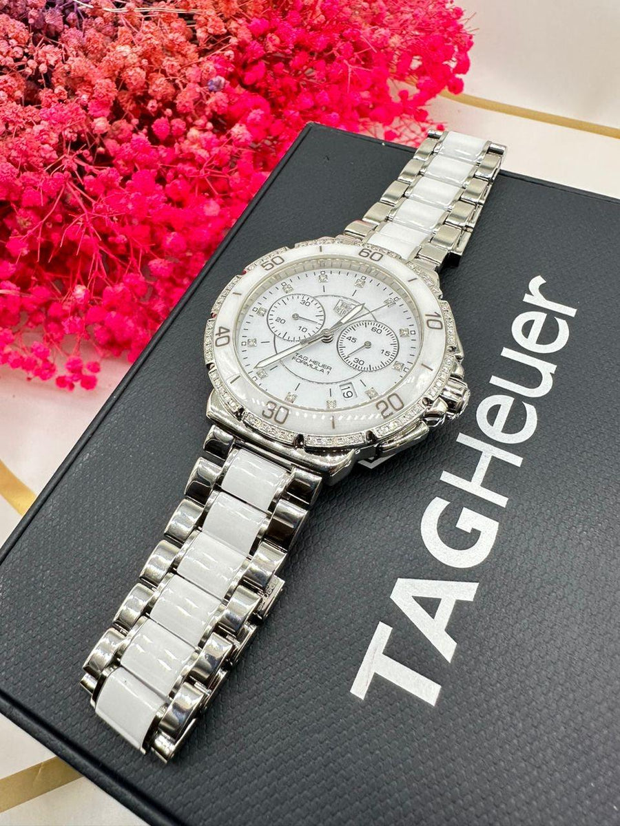 TAG HEUER Formula1 White Dial Diamond Women s Watch Reeluxs Luxury