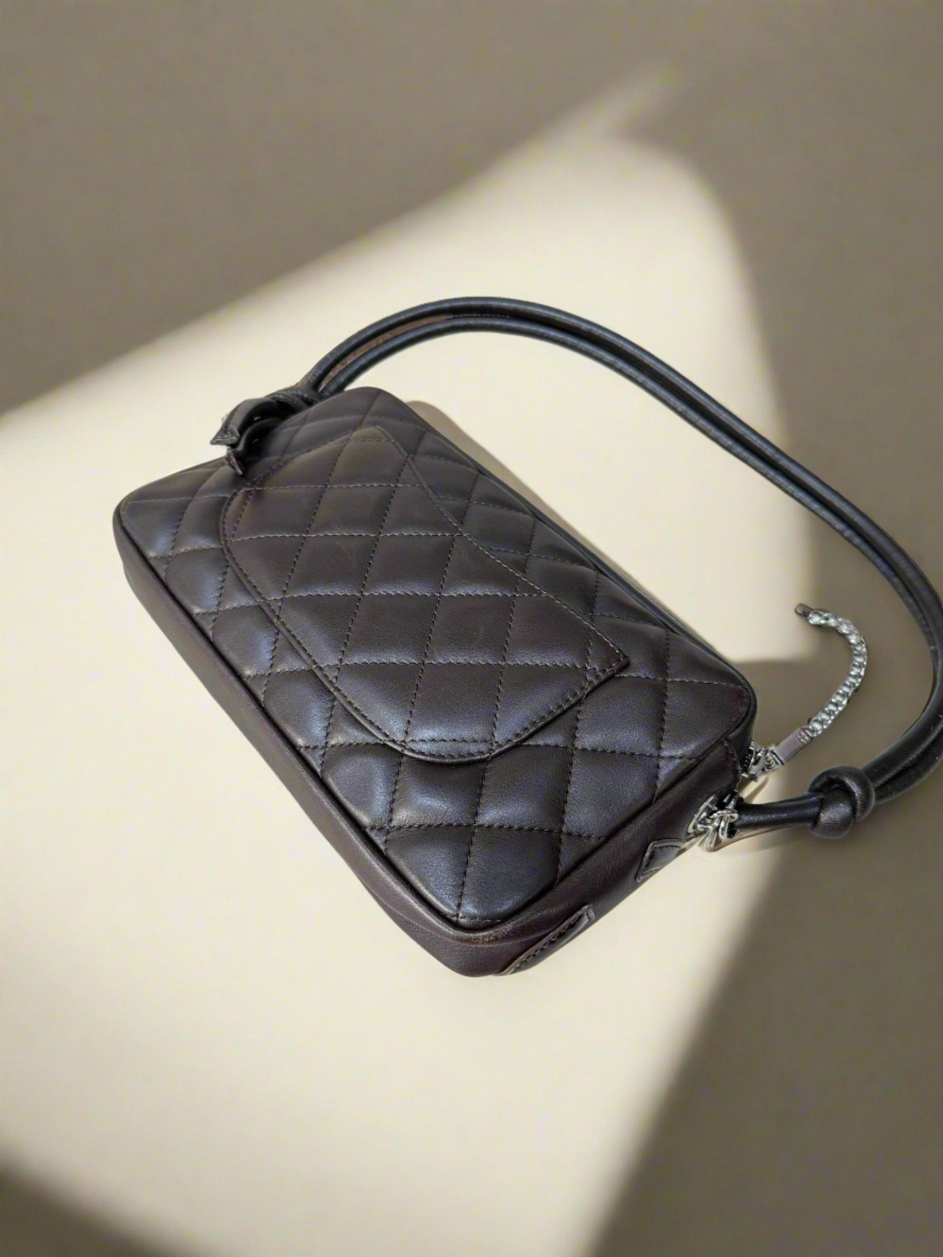 CHANEL Cambon Ligne Handbag Brown Calfskin - Reeluxs