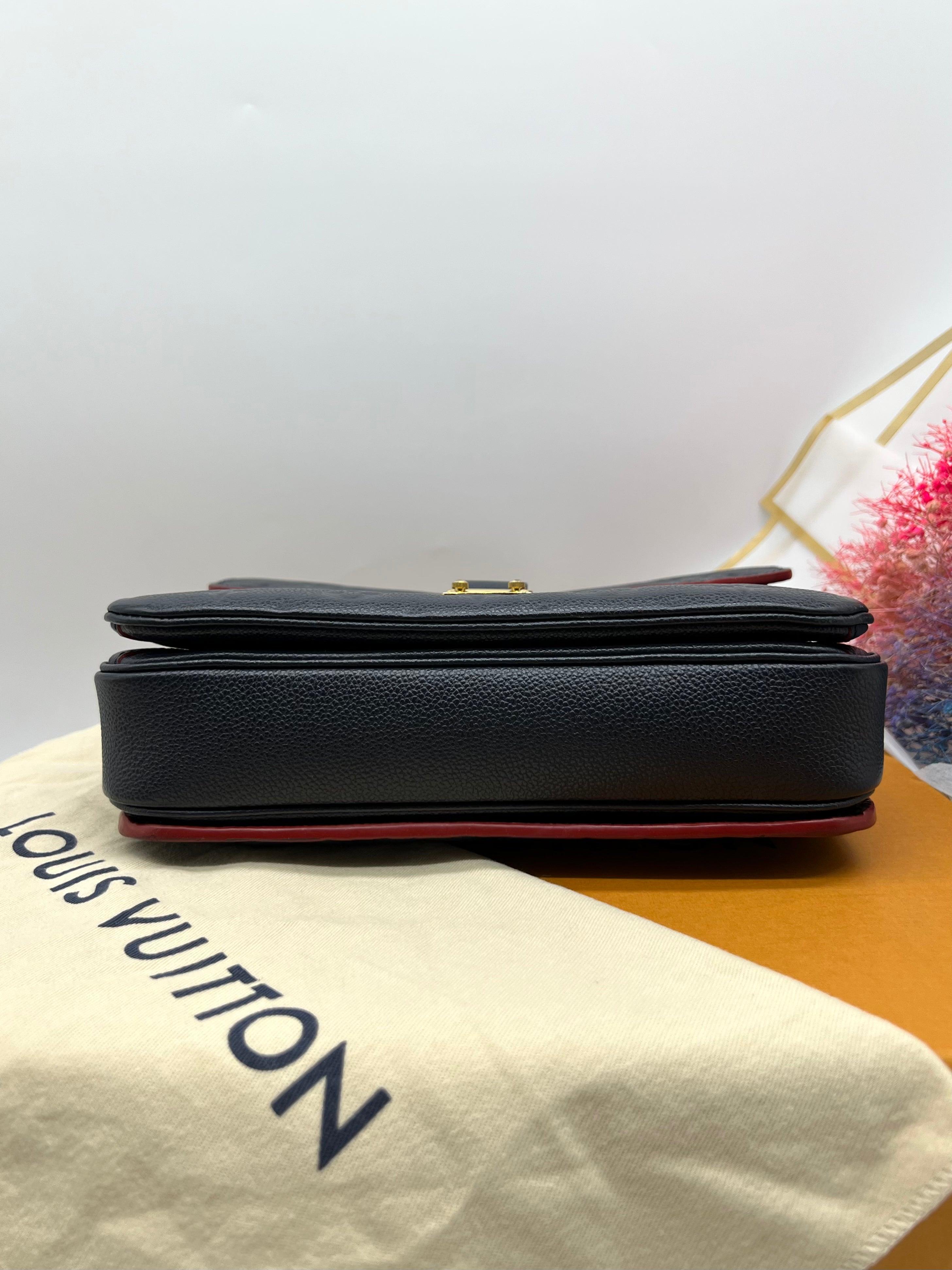 LOUIS VUITTON Monogram Implant Pochette Metis MM Handbag Shoulder Bag Marine Rouge M44071 - Reeluxs