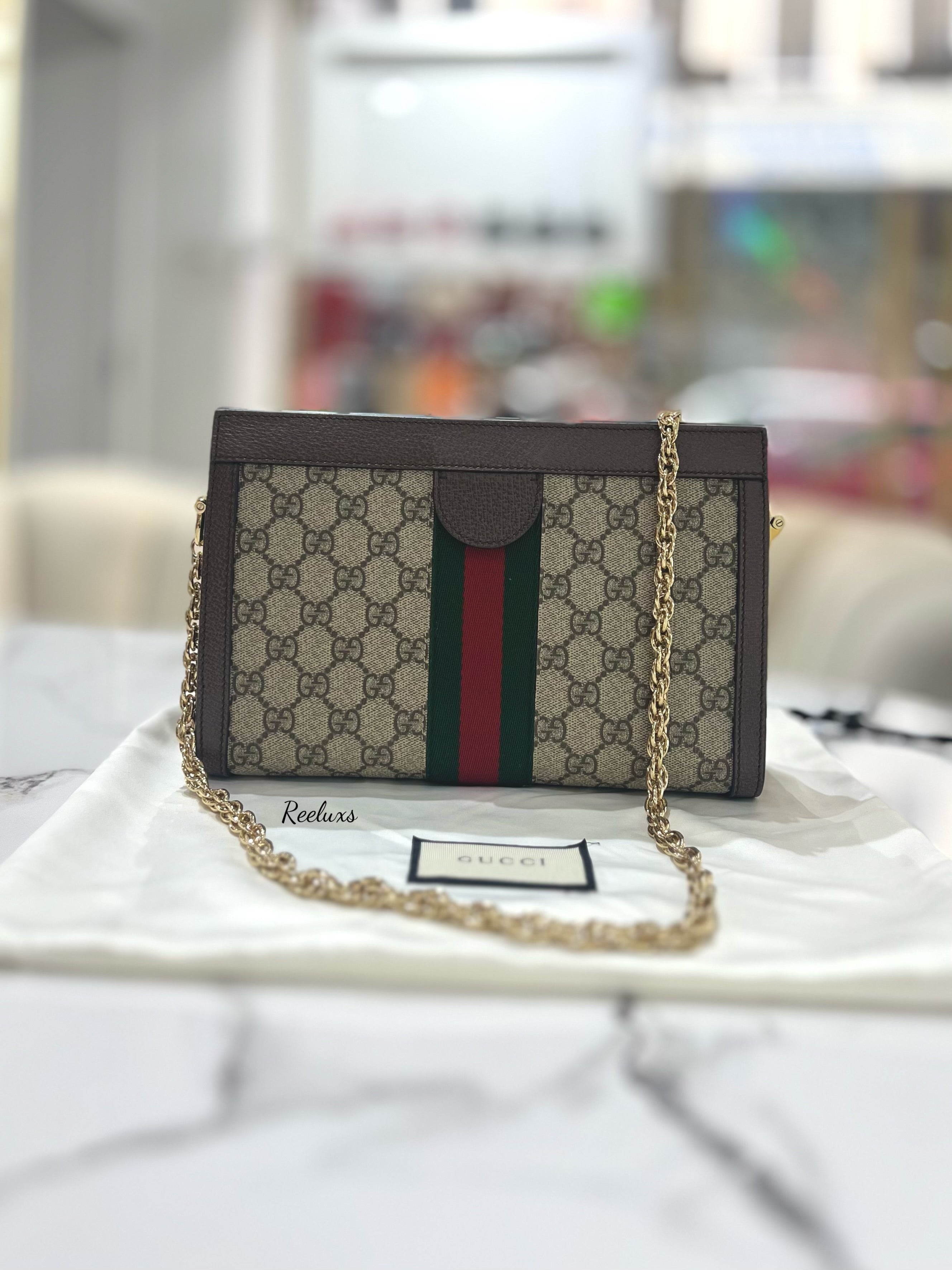 GUCCI Ophidia GG Supreme Canvas Chain bag - Sling Bag