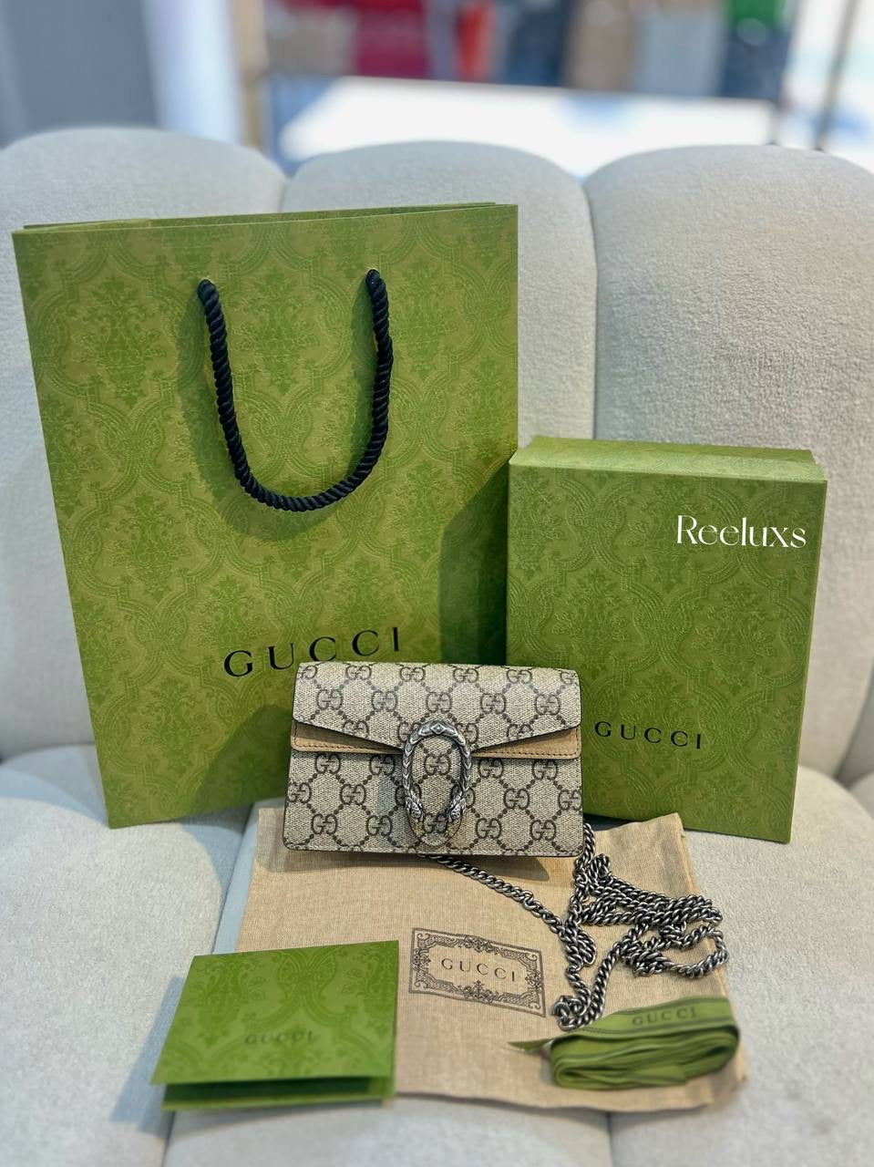FULL SET GUCCI Dionysus GG Super Mini Slingbag