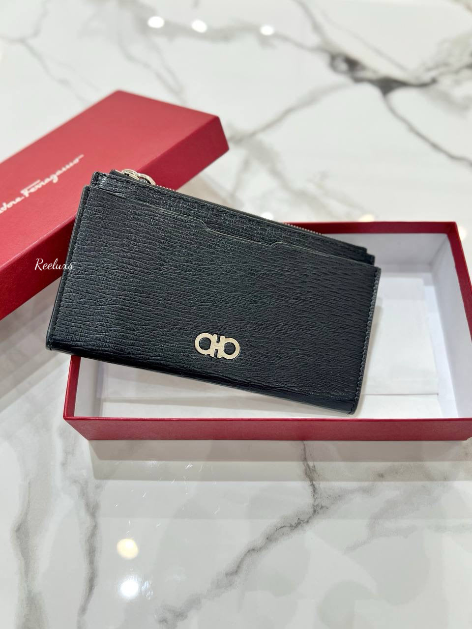 SALVATORE FERRAGAMO Burgundy Wallet With Logo