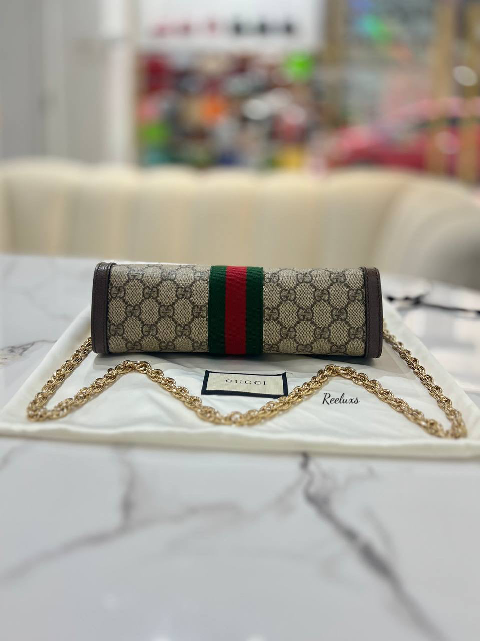 GUCCI Ophidia GG Supreme Canvas Chain bag - Sling Bag