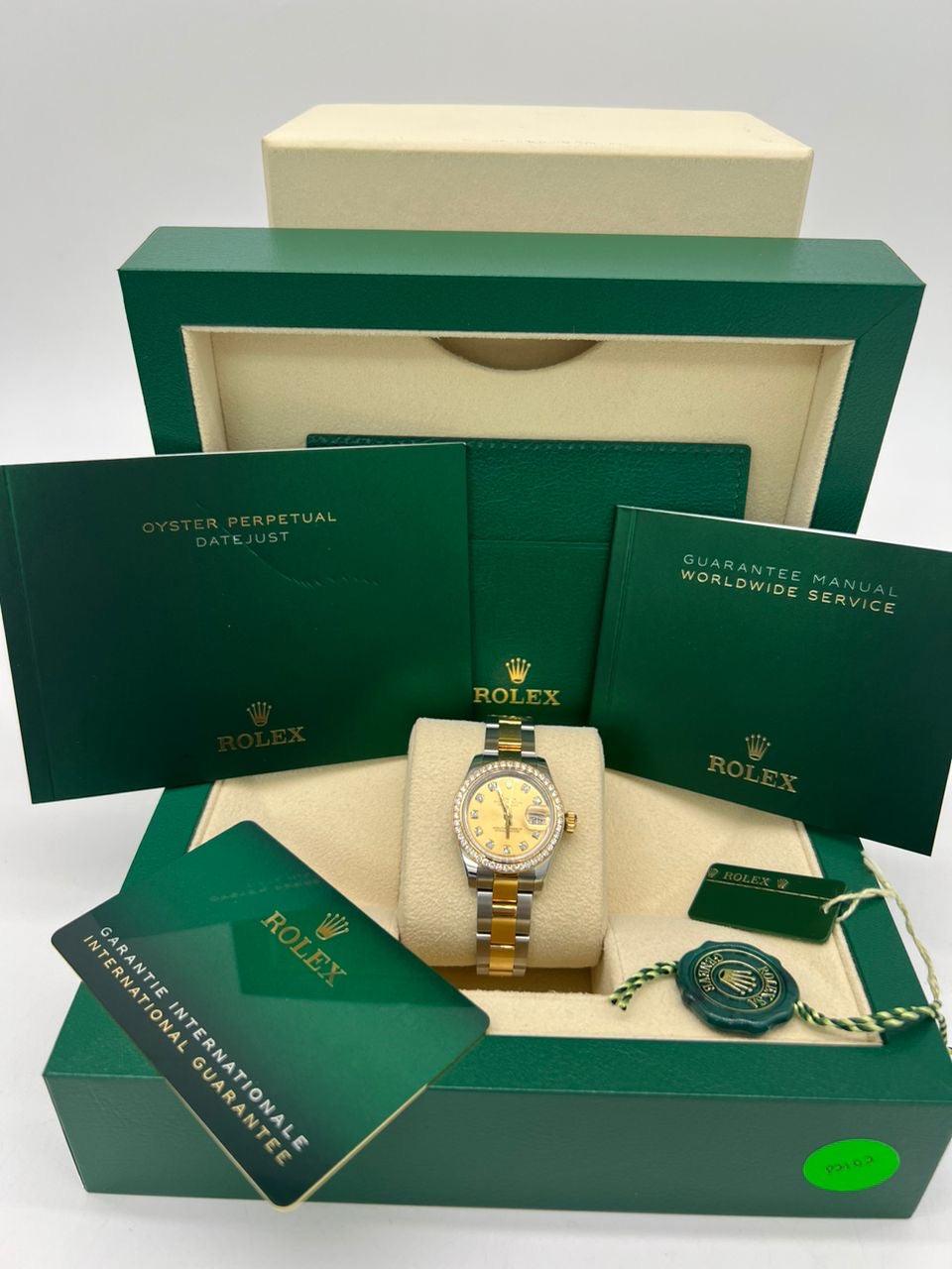 ROLEX Lady-Datejust
26mm Factory Champagne Diamond Dial Original Diamond - Reeluxs