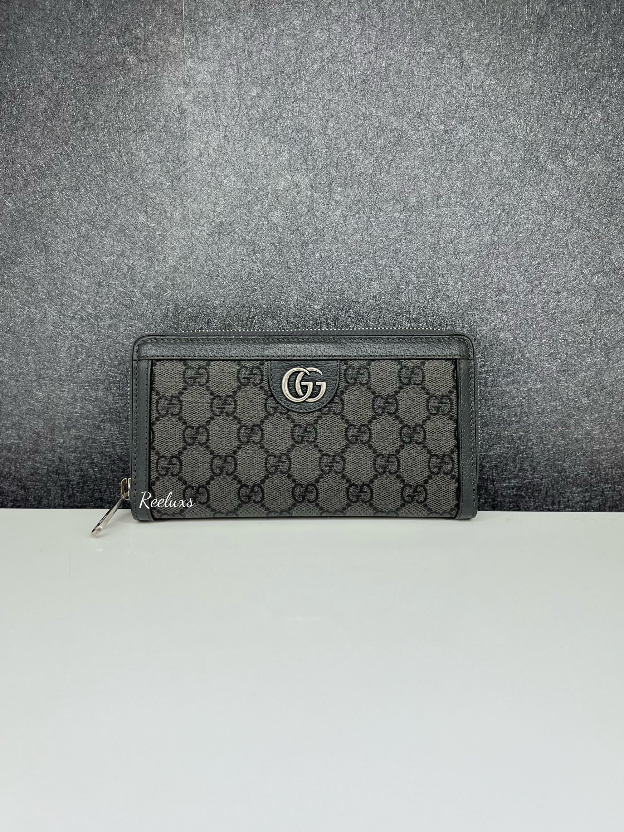 GUCCI Unisex Leather Logo Long Wallet