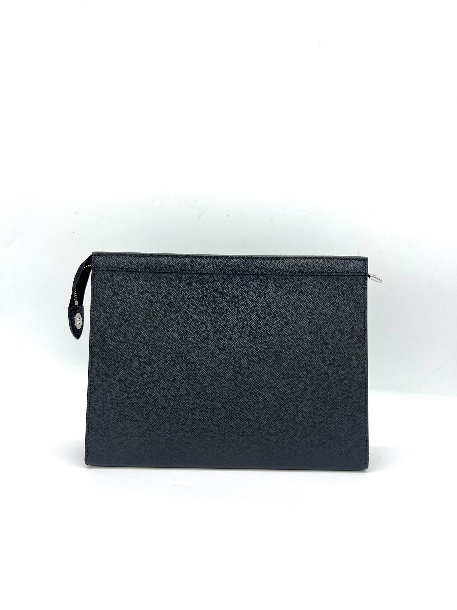 Full Set LOUIS VUITTON Pochette Voyage Leather Men's Clutch - Reeluxs