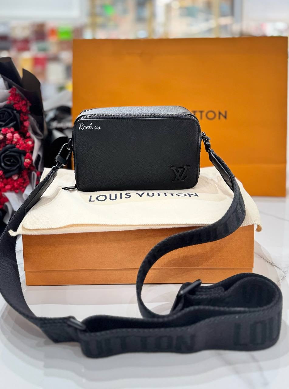 FULL SET LOUIS VUITTON LV Alpha Wearable Wallet Black Crossbody