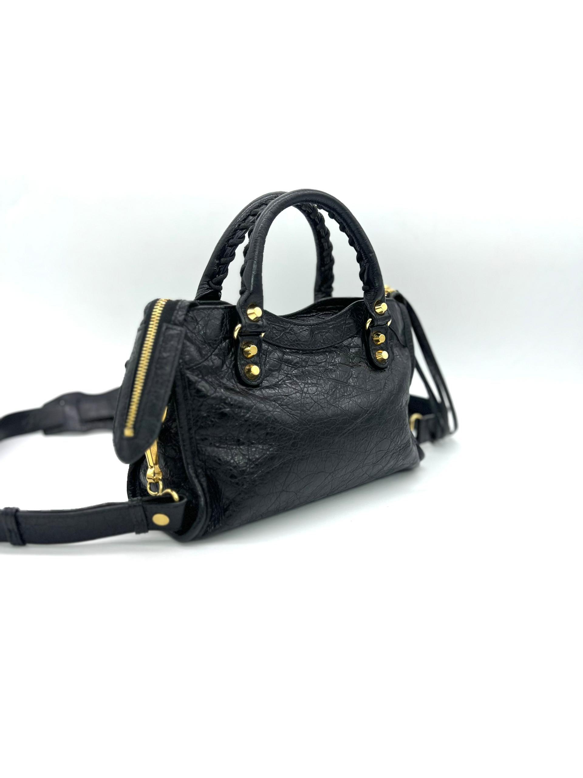 BALENCIAGA
Classic City Mini Leather 2-Way Handbag Black - Reeluxs
