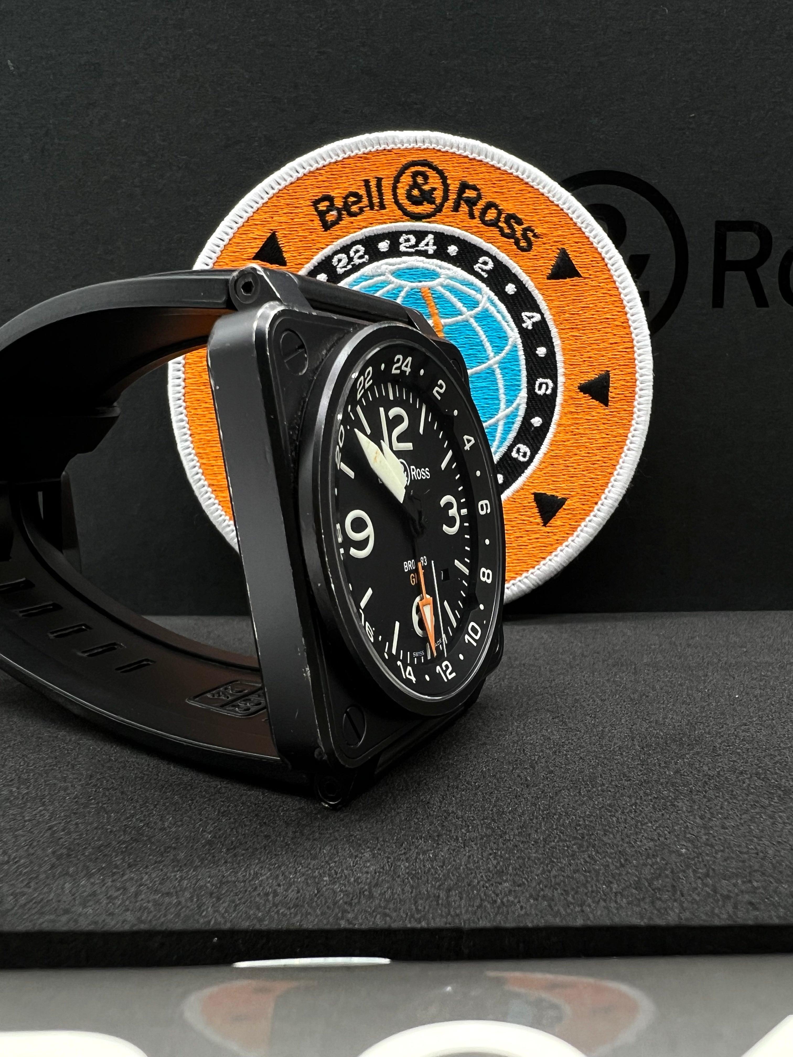 BELL & ROSS BR0193 Black PVD GMT 46mm Automatic Watch - Reeluxs