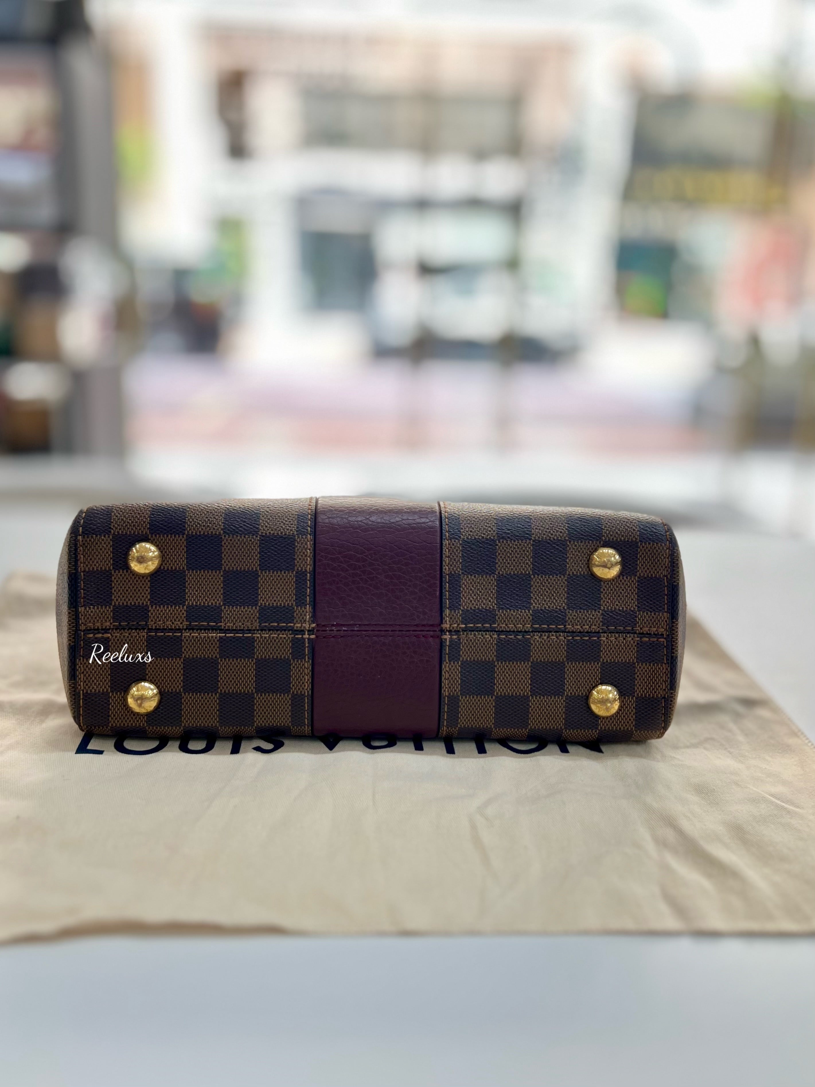 LOUIS VUITTON LV Bordeaux Damier Ebene Canvas Bond Street Handbag / Shoulder Bag