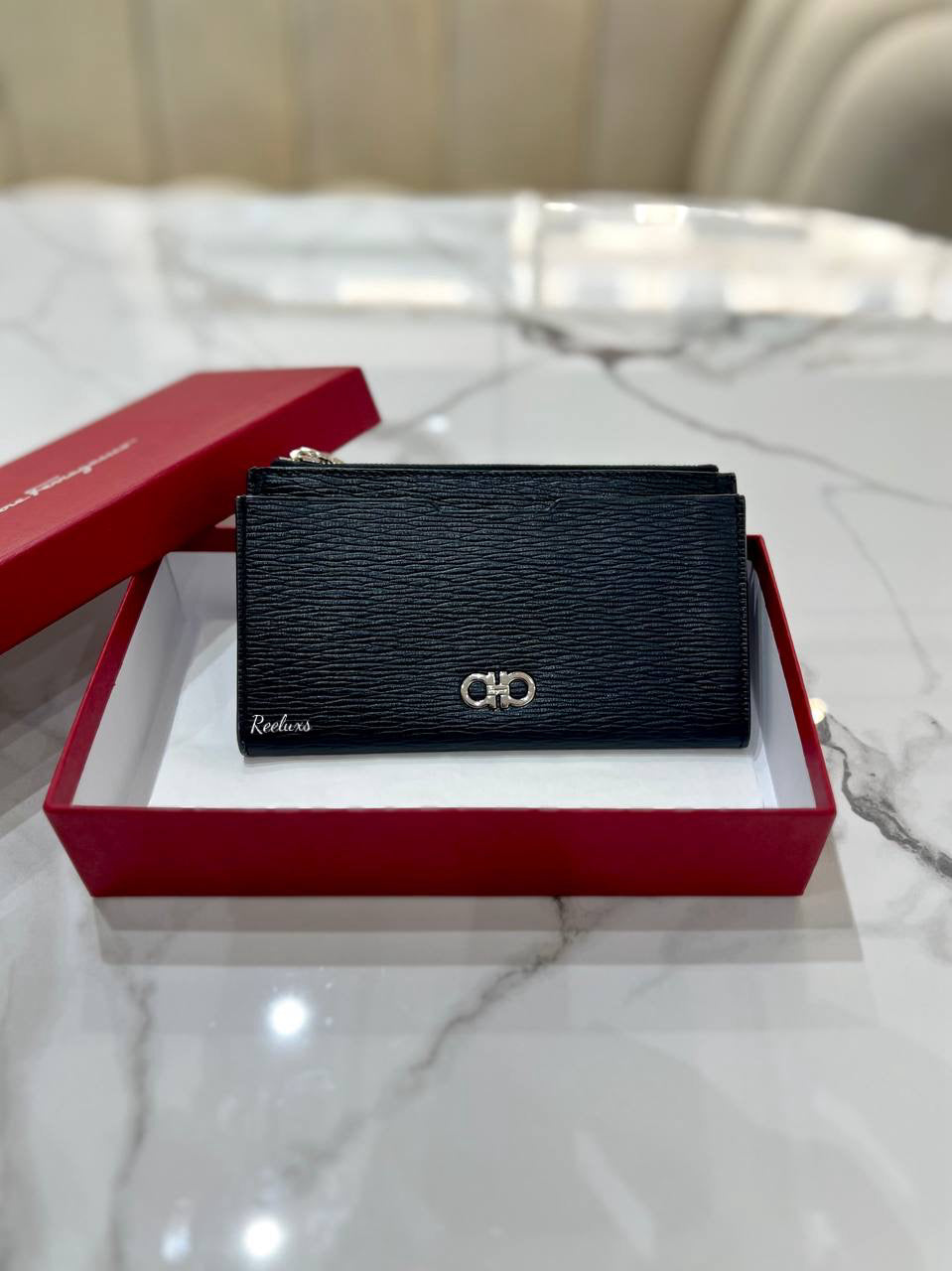 SALVATORE FERRAGAMO Burgundy Wallet With Logo