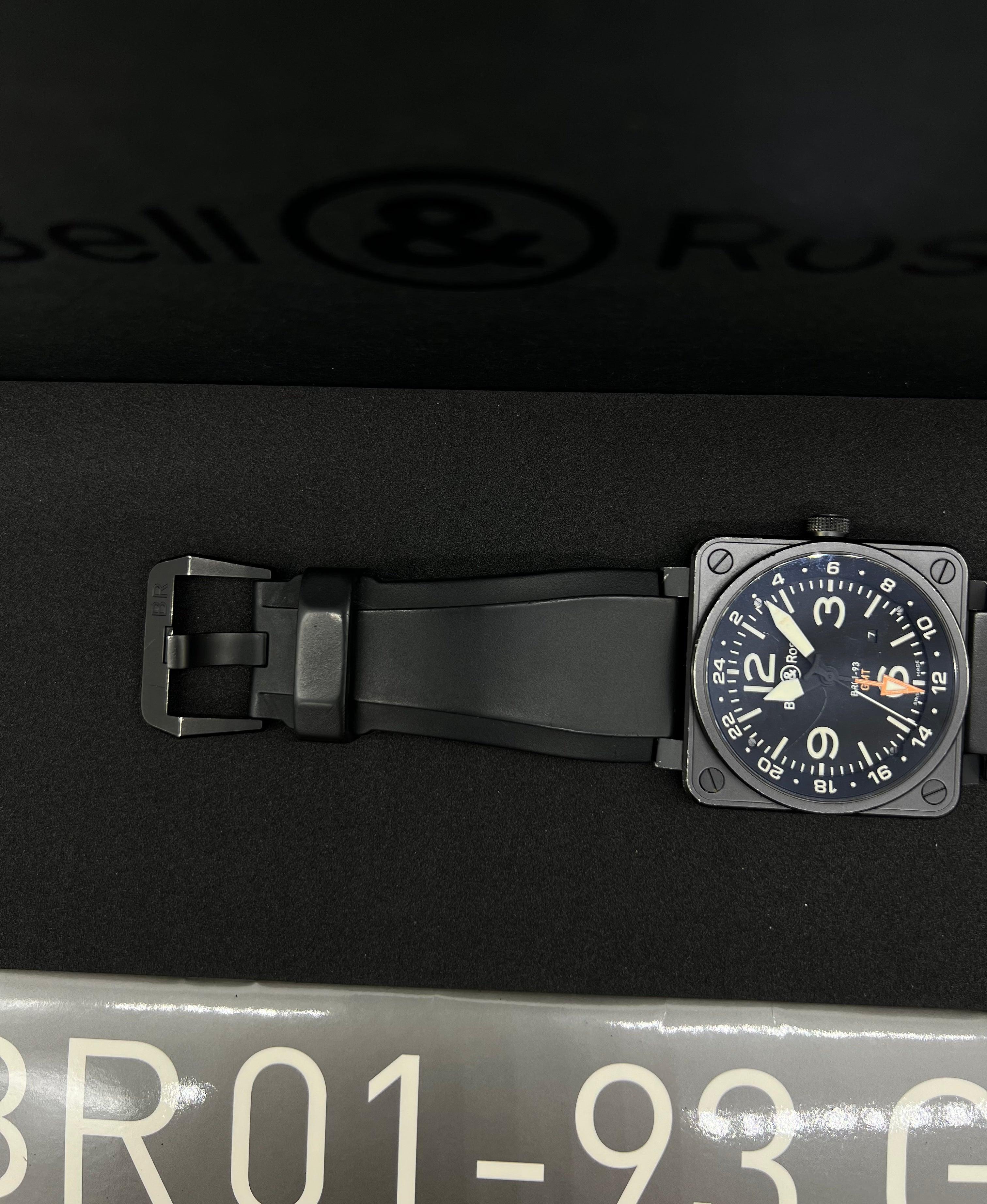 BELL & ROSS BR0193 Black PVD GMT 46mm Automatic Watch - Reeluxs