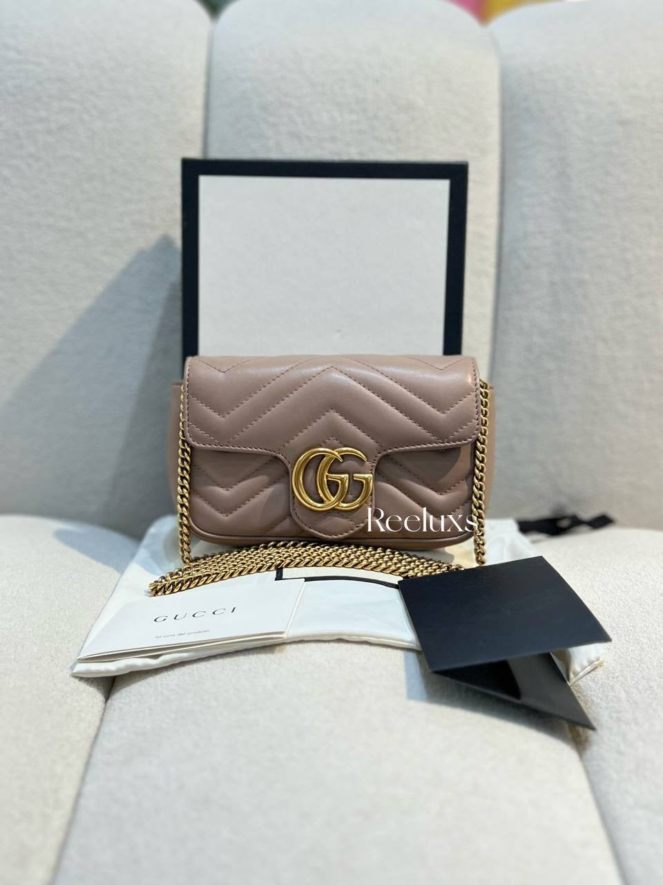 FullSet GUCCI GG Marmont Mini Sling Bag