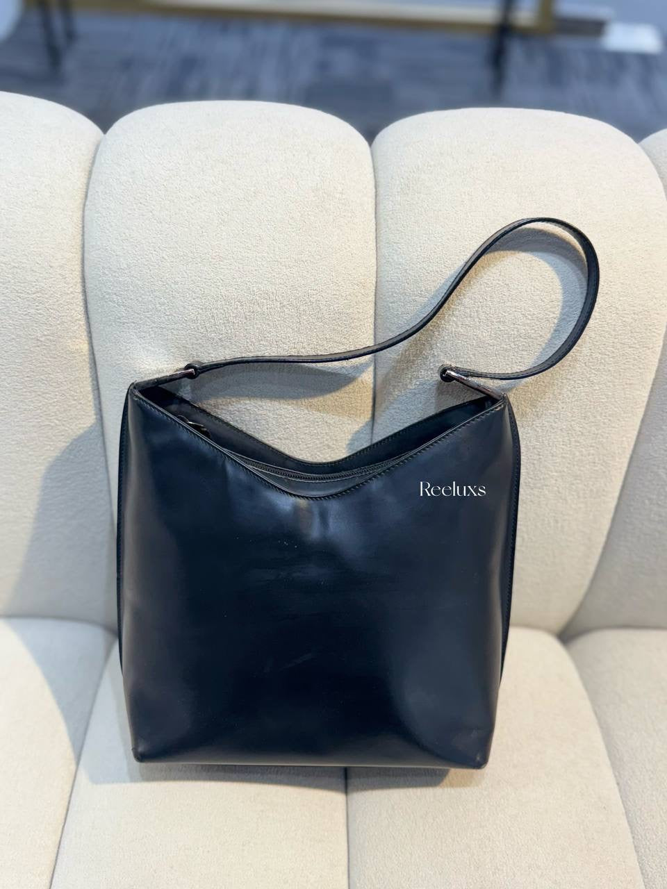GUCCI Black Leater Shoulder Bag
