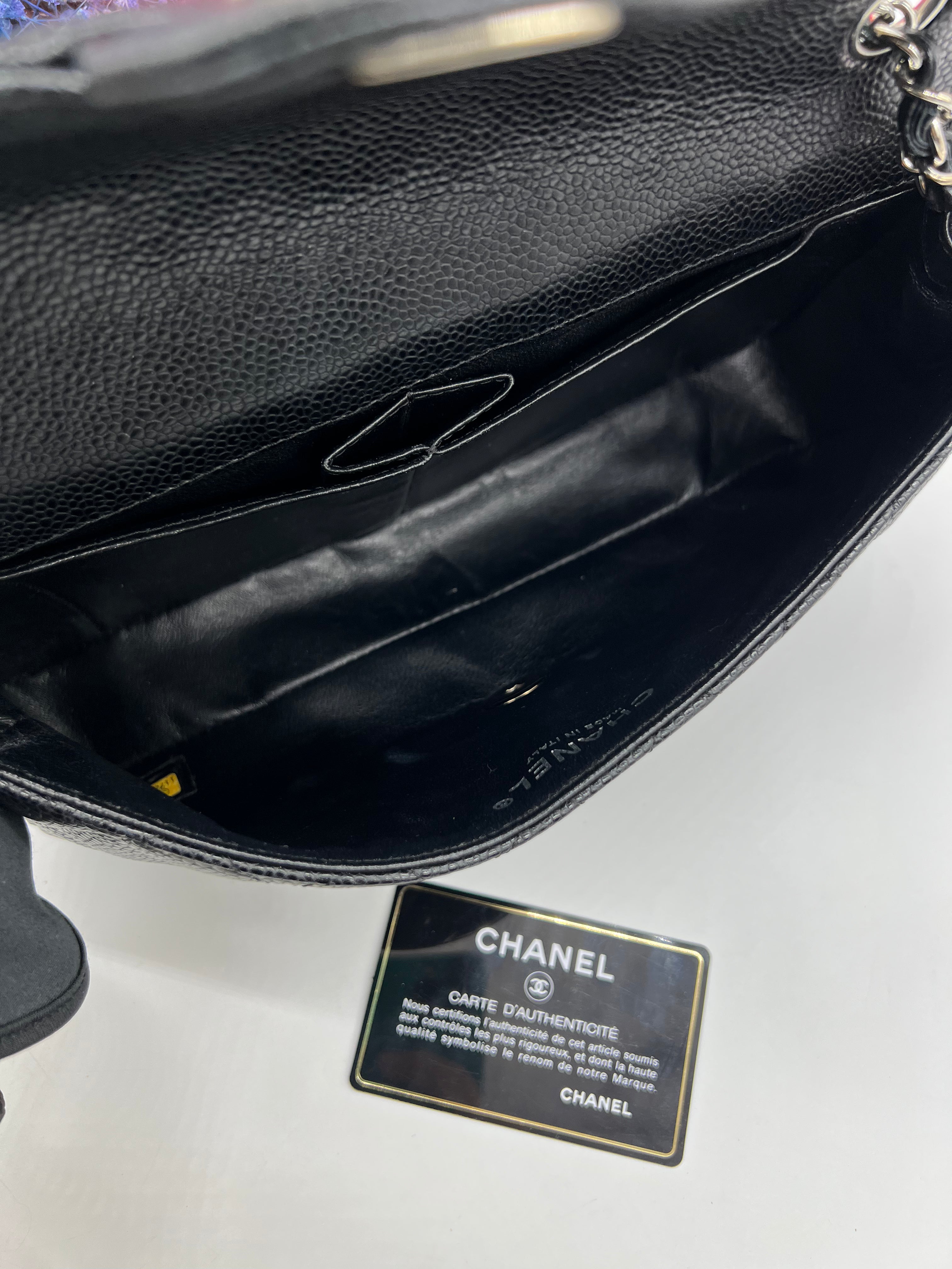 Chanel Black Quilted Caviar East West Flap Bag - Reeluxs