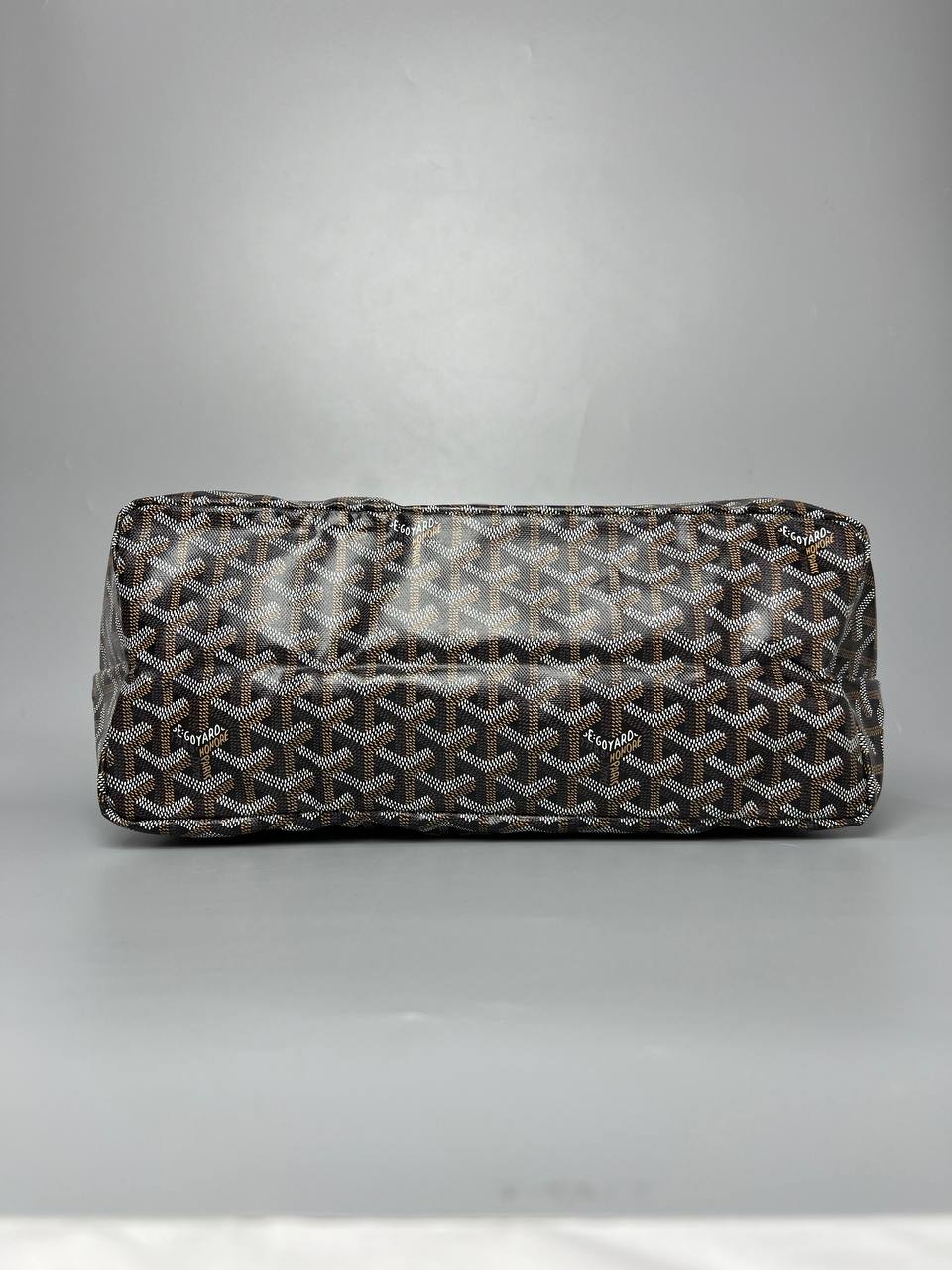 GOYARD Brown Goyardine Coated Canvas and Leather Printed Saint Louis PM Tote For Women