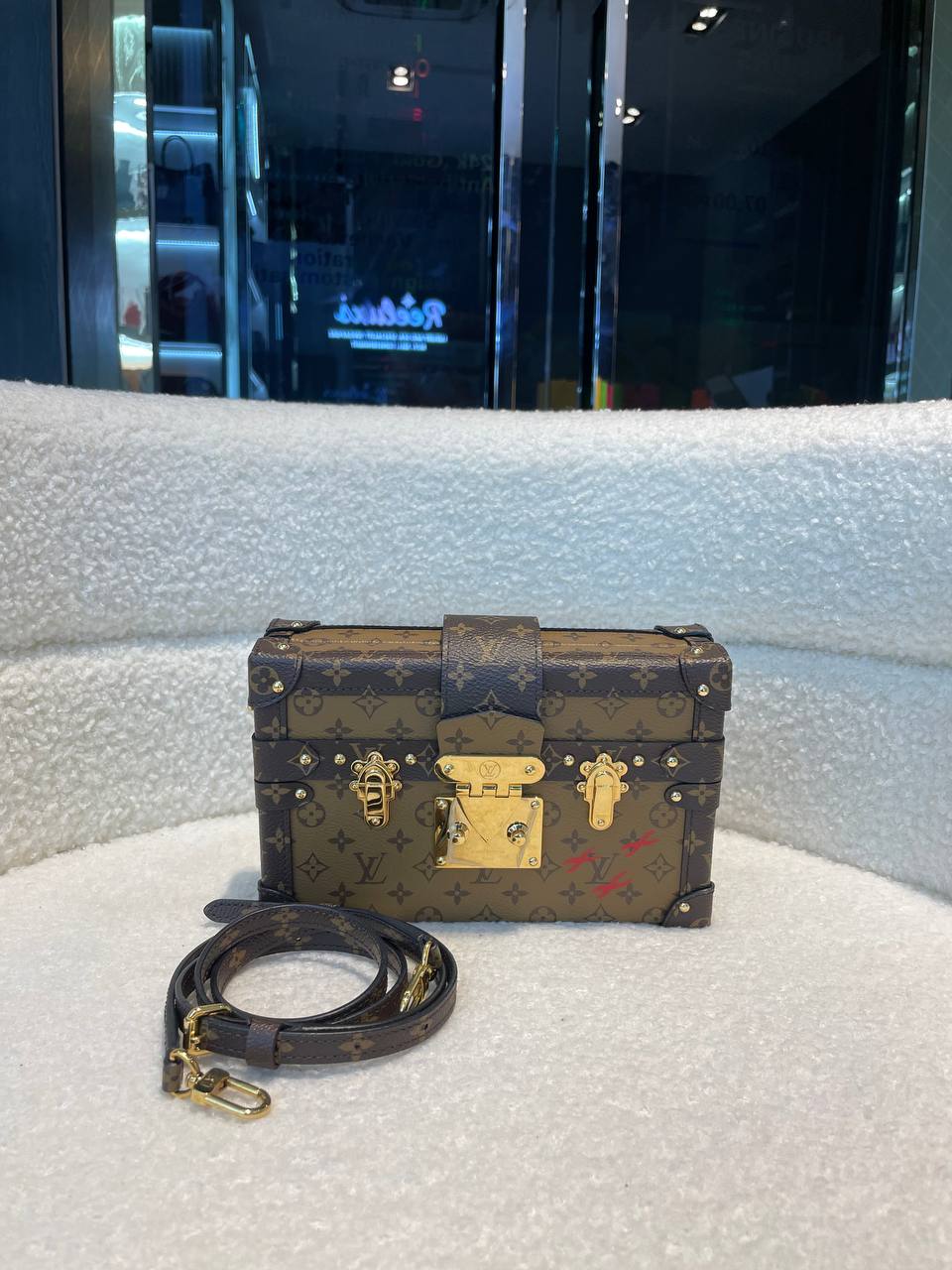 LOUIS VUITTON LV Monogram Reverse Canvas Petite Malle Bag