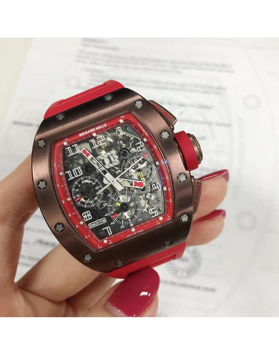 Richard Mille Rm011 Felipe Massa Bronze America Limited Edition Watch Automatic Full Set - Reeluxs