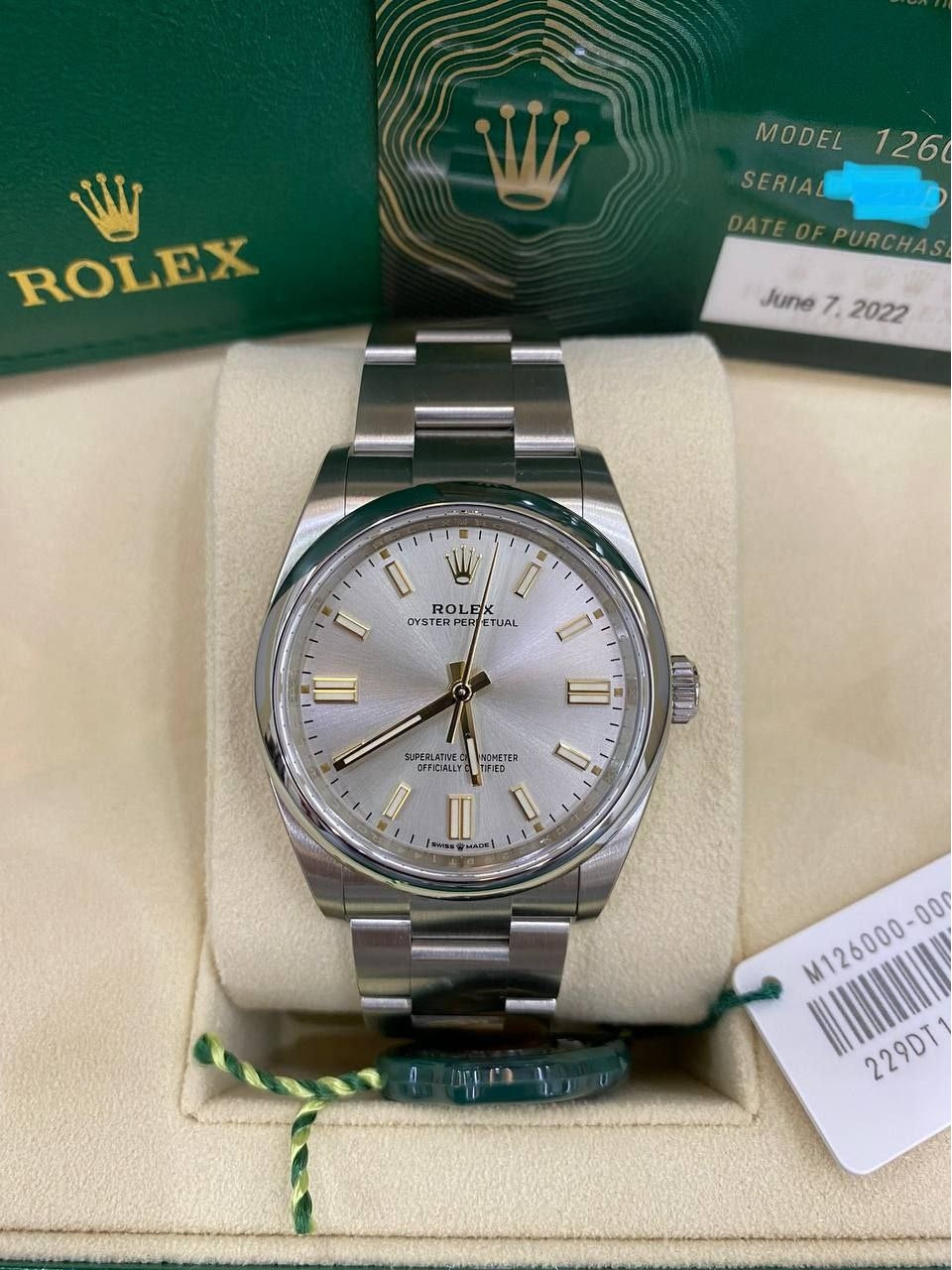 Rolex Oyster Perpetual Unisex Watch Ref126000 36mm -full Set- - Reeluxs