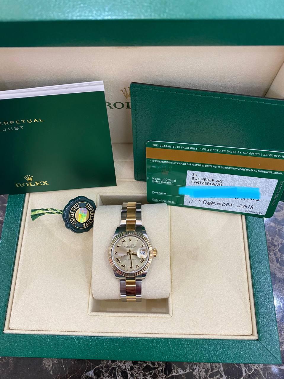 Rolex Datejust Champagne Roman Dial Ladies Watch Ref: 279173 -full Set- - Reeluxs