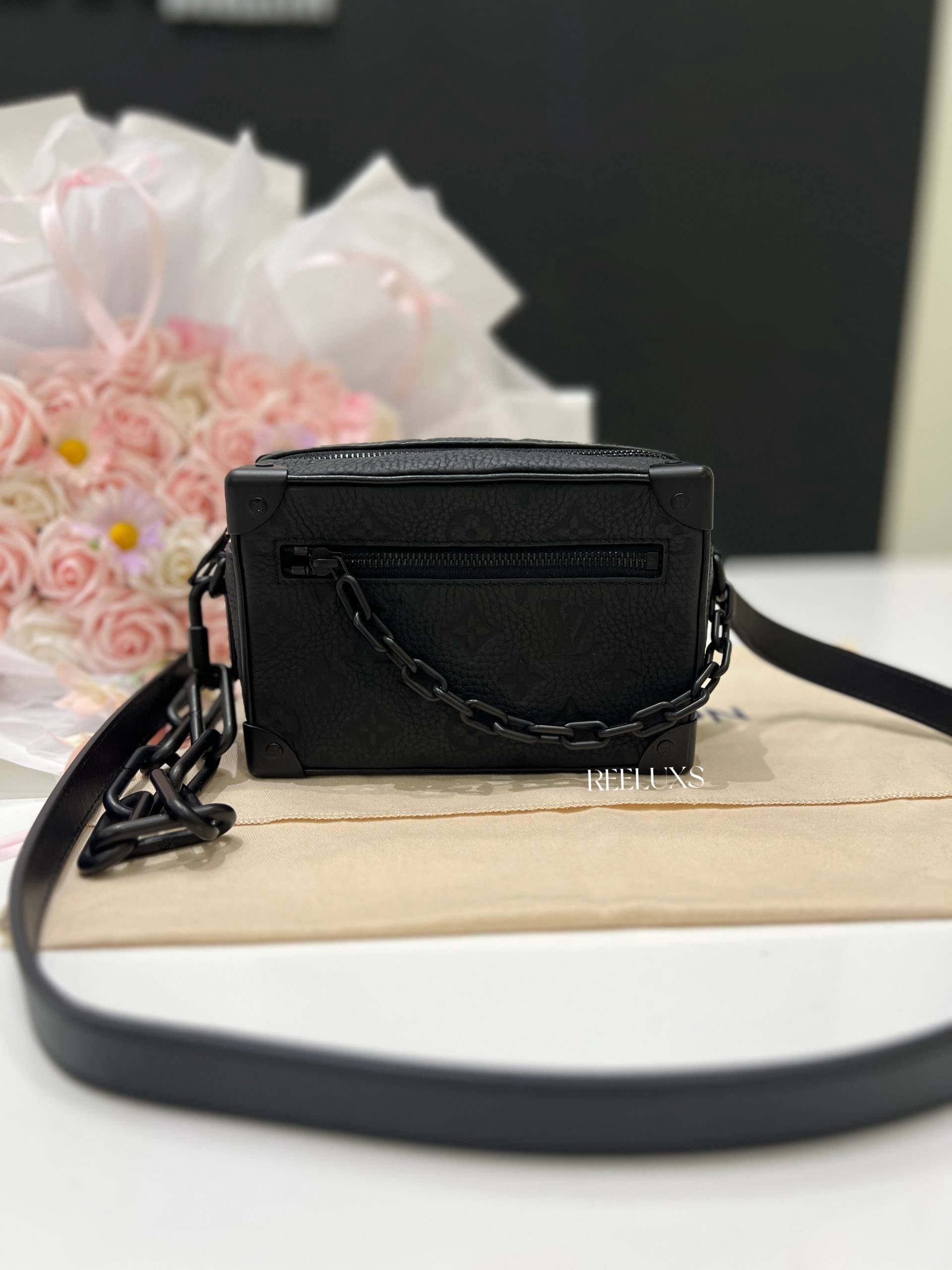 LOUIS VUITTON Mini Soft Trunk in Black Monogram Taurillon Leather