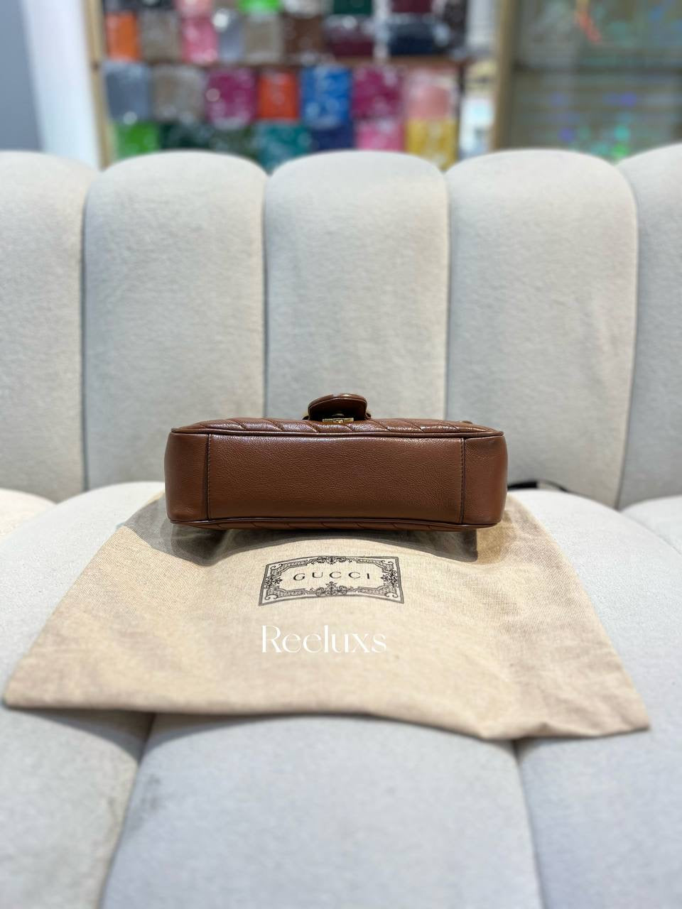 GUCCI GG Diagonal Marmont Shoulder Bag