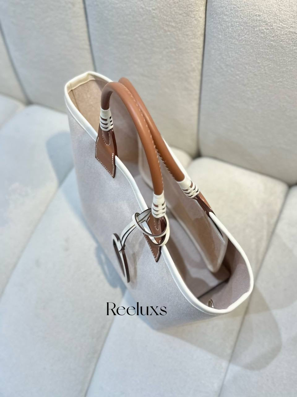 HERMES Steeple 25 Canvas  Tote Handbag