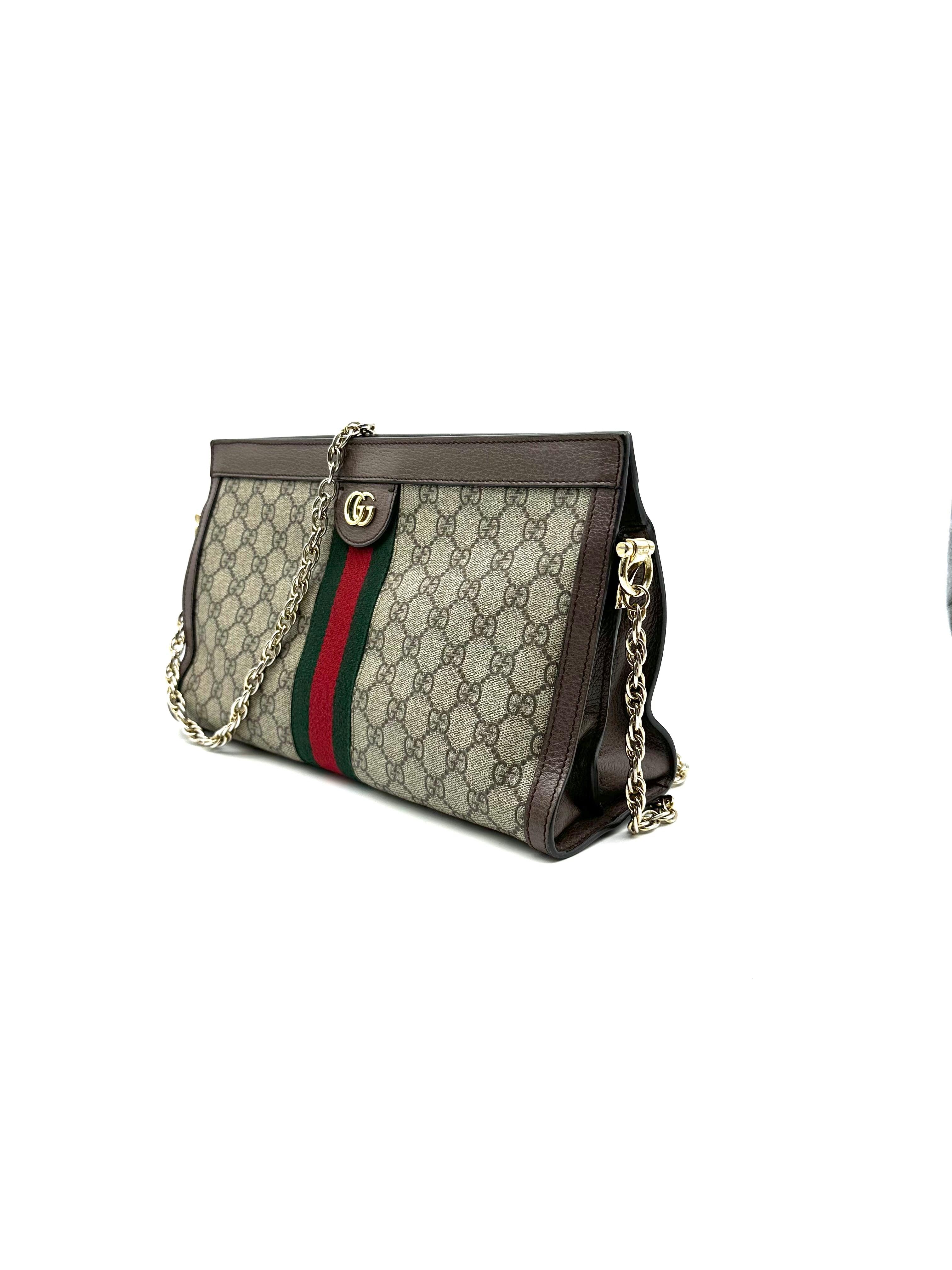 GUCCI Ophidia GG Small Chain Sling Bag For Lady - Full Set - Reeluxs 