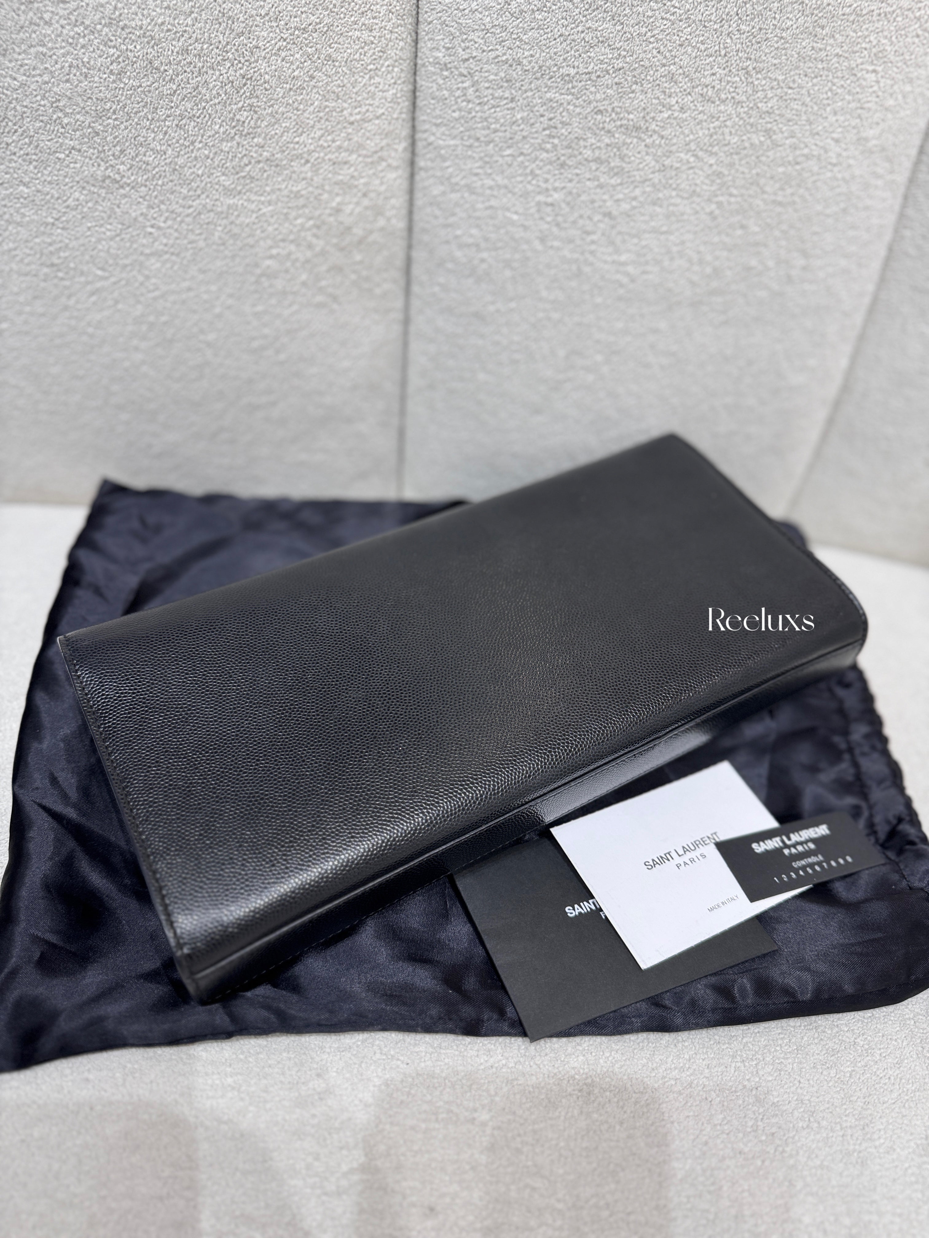 YVES SAINT LAURENT YSL Kate Black Clutch Bag