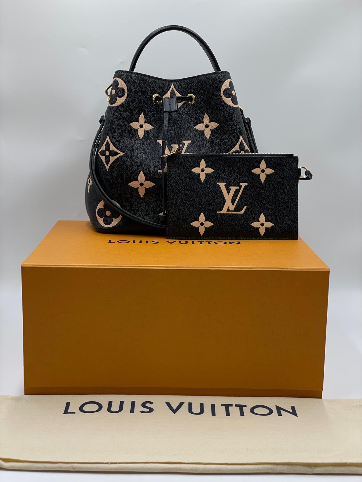 LOUIS VUITT 2023 NFC Black NeoNoe MM include extra shoulder strap For Lady Shoulder Bag - Full Set - Reeluxs 