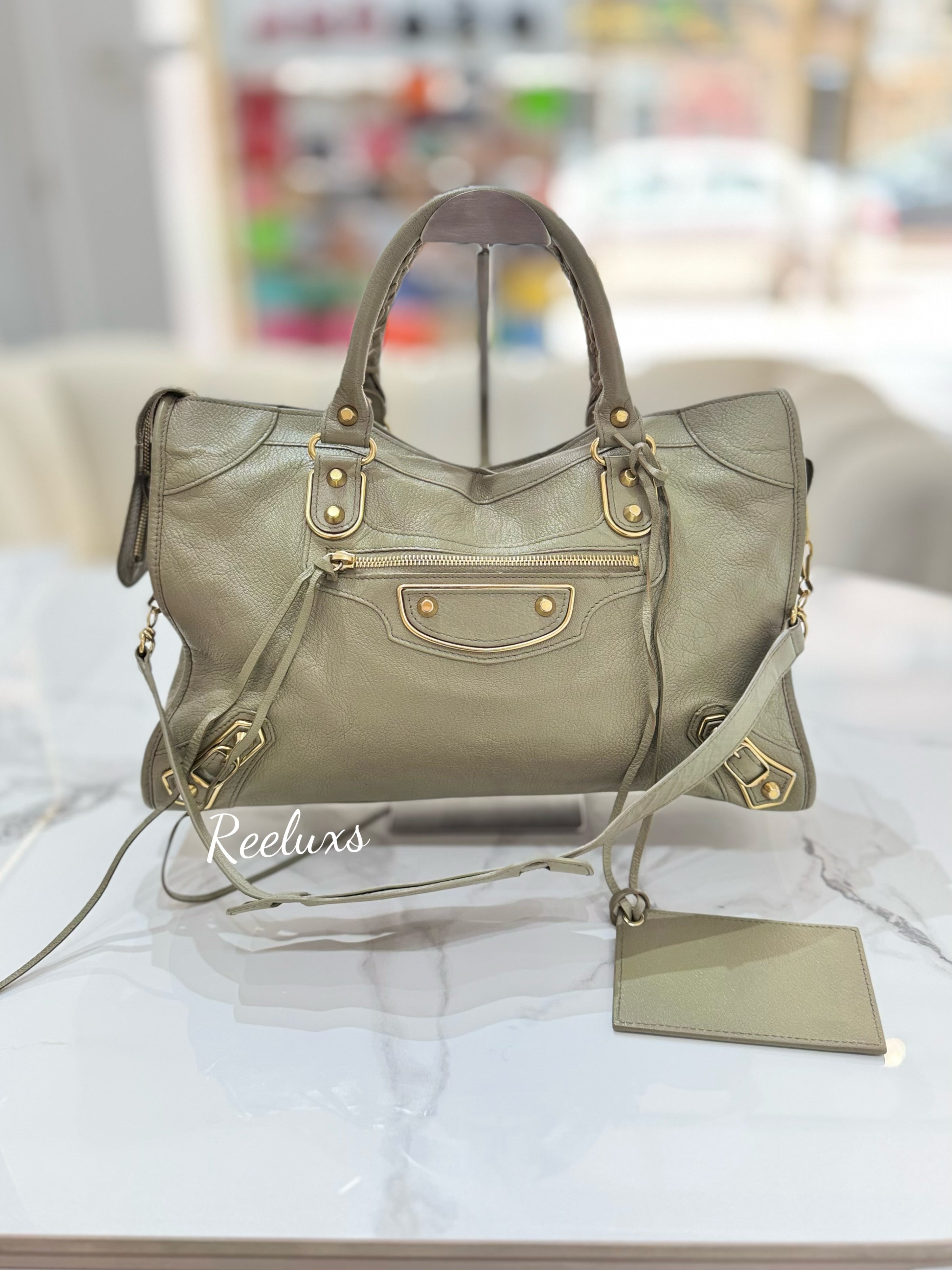 BALENCIAGA City Classic Leather Medium  Hand Bag / Shoulder Bag