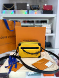 Full Set LOUIS VUITTON Mini Soft Trunk Yellow Damier Scuba Neoprene Pharrell Williams