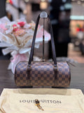 LOUIS VUITTON LV Damier Ebene Canvas Papillon 30 Handbag