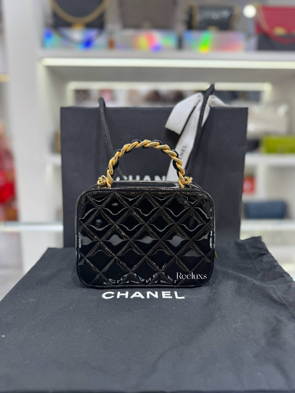 CHANEL Small Patent Vanity Case