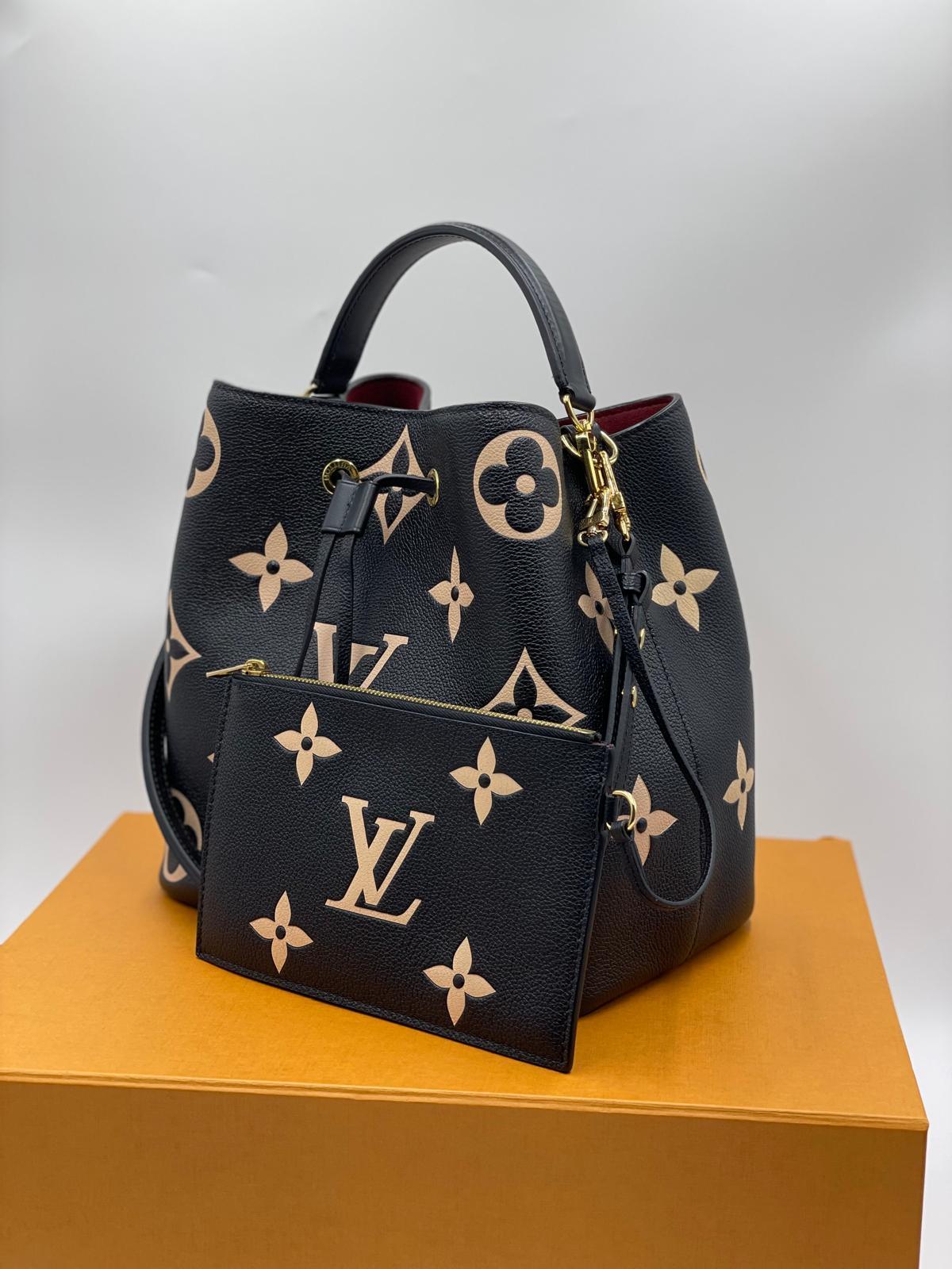 LOUIS VUITT 2023 NFC Black NeoNoe MM include extra shoulder strap For Lady Shoulder Bag - Full Set - Reeluxs 