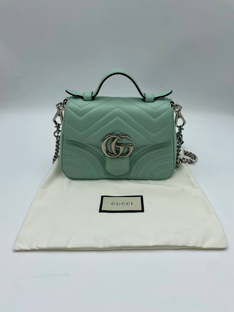 GUCCI GG MARMONT MINI TOP HANDLE BAG