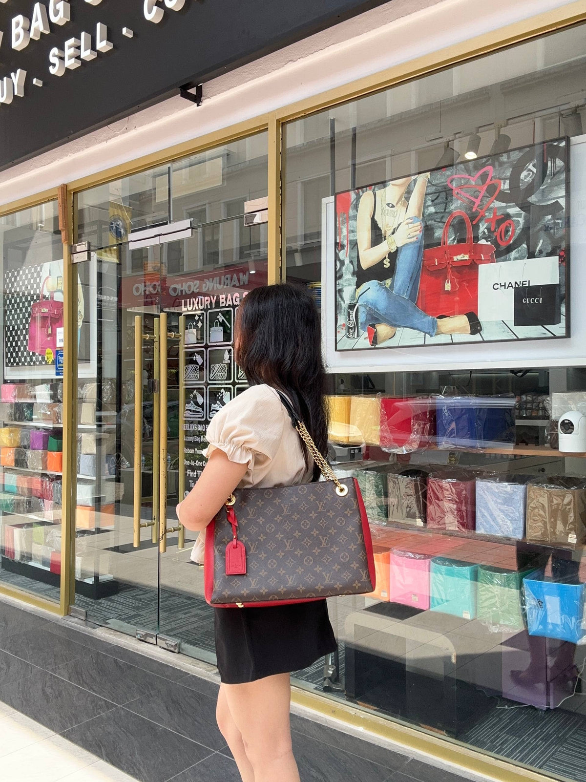 LOUIS VUITTON LV Surène MM Monogram Canvas Shoulder Bag